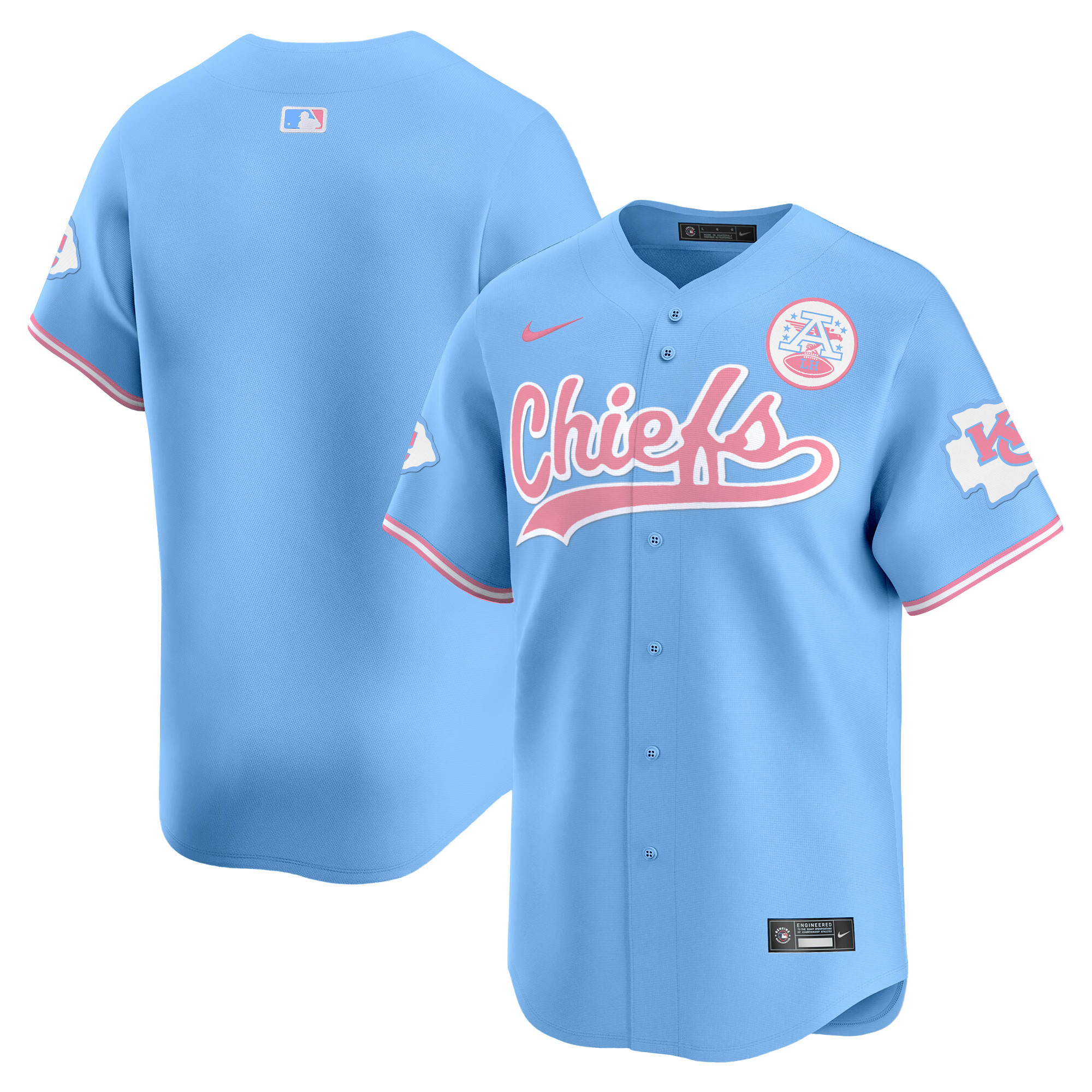 Unisex Chiefs Bubblegum Pink Vapor Premier Limited Jersey - All Stitched - Image 18