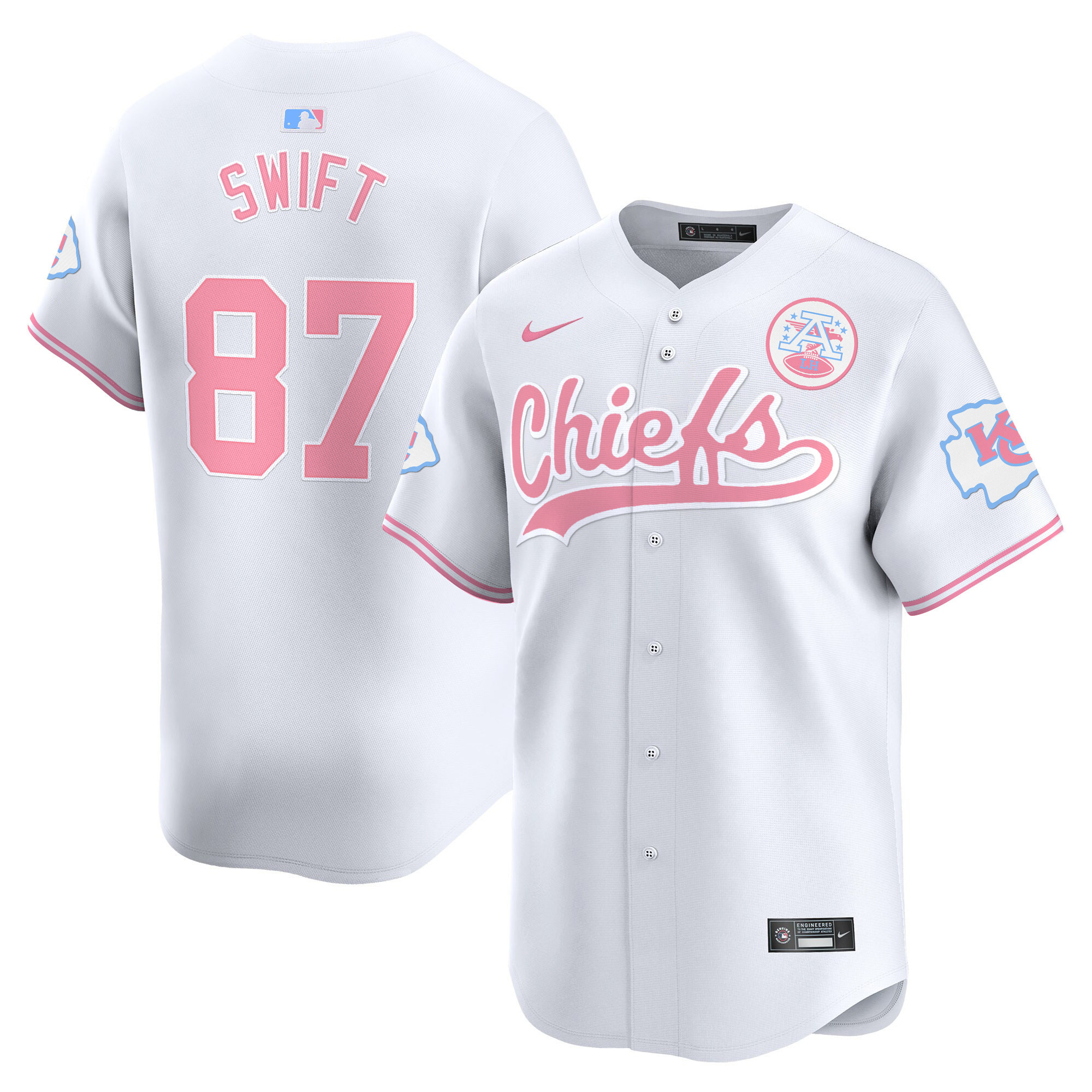 Unisex Chiefs Bubblegum Pink Vapor Premier Limited Jersey - All Stitched - Image 37