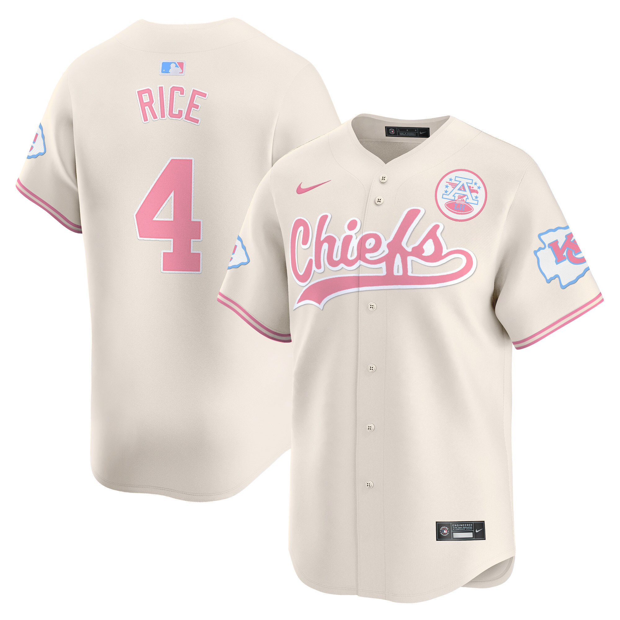 Unisex Chiefs Bubblegum Pink Vapor Premier Limited Jersey - All Stitched - Image 26