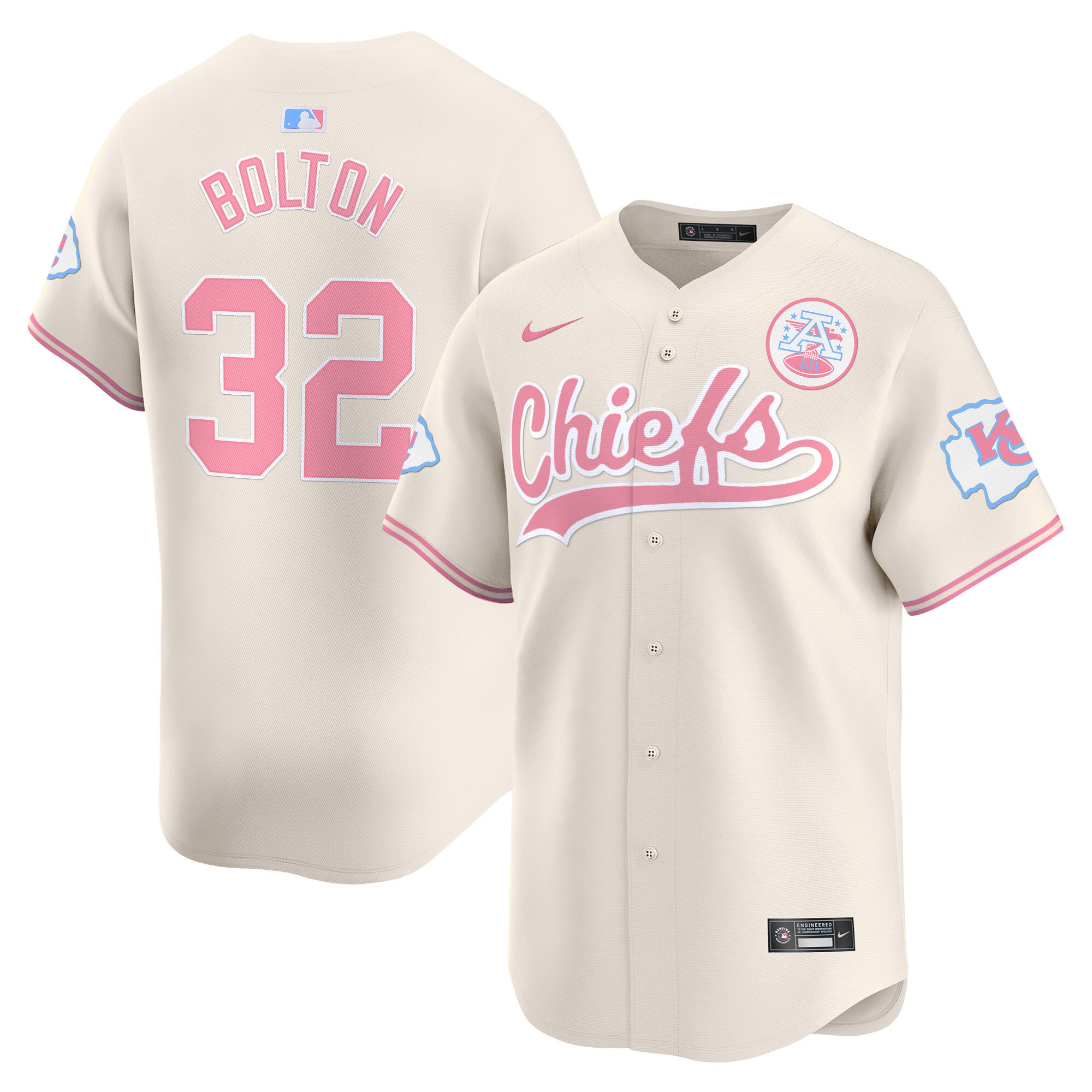 Unisex Chiefs Bubblegum Pink Vapor Premier Limited Jersey - All Stitched - Image 22