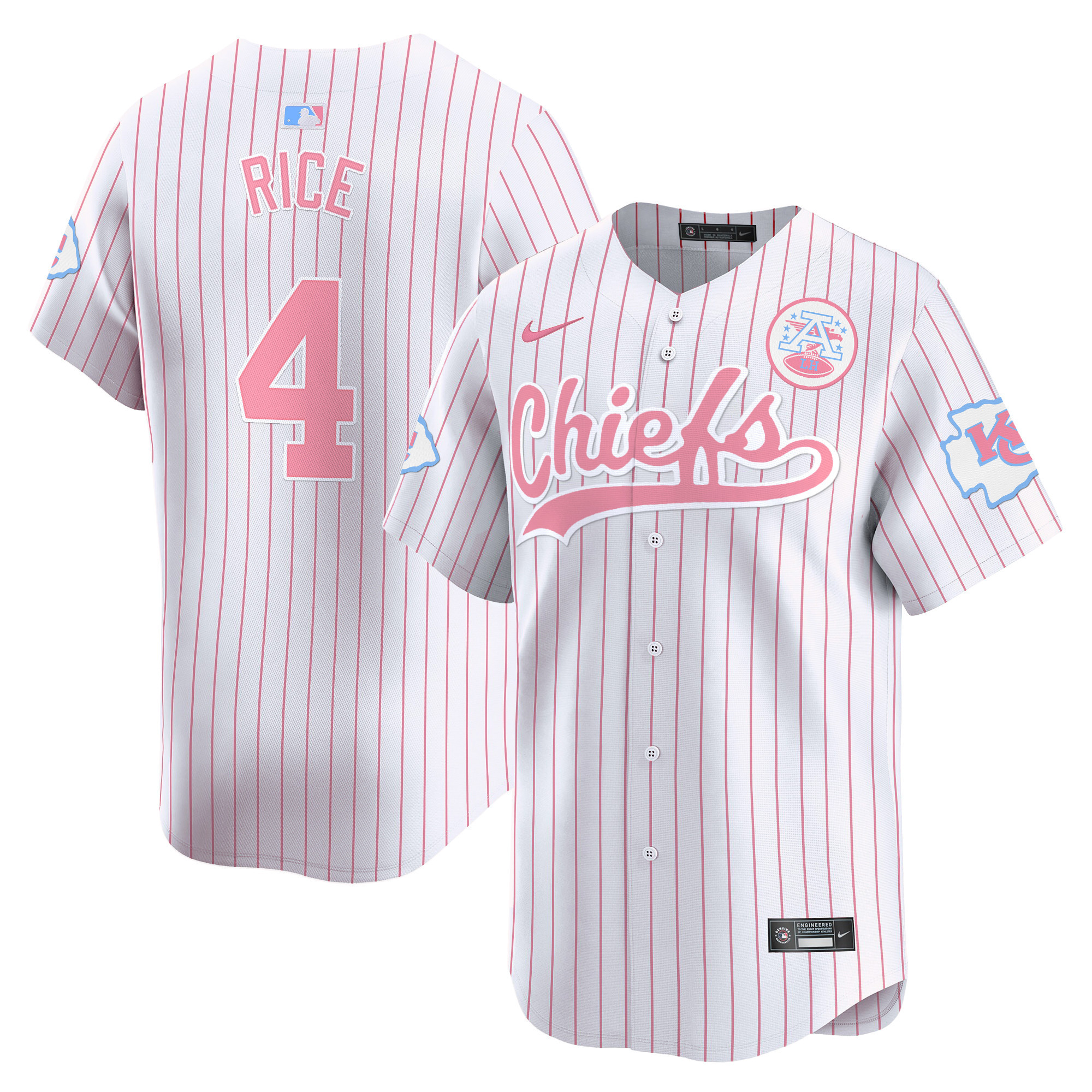 Unisex Chiefs Bubblegum Pink Vapor Premier Limited Jersey - All Stitched - Image 35