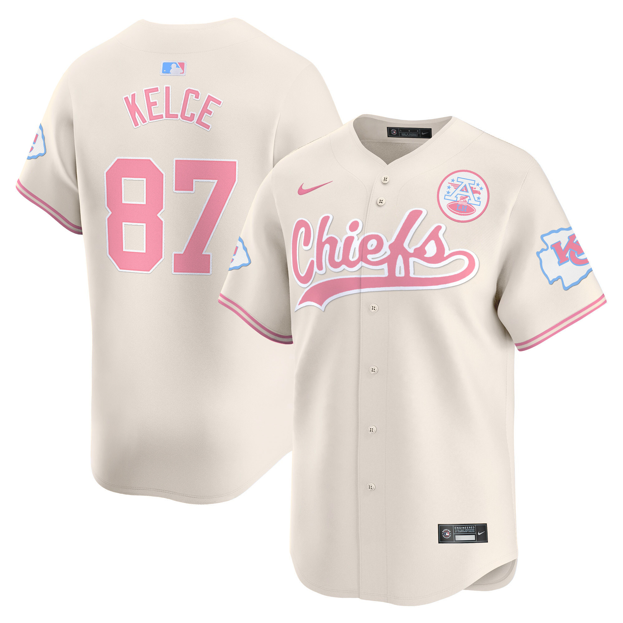 Unisex Chiefs Bubblegum Pink Vapor Premier Limited Jersey - All Stitched - Image 21