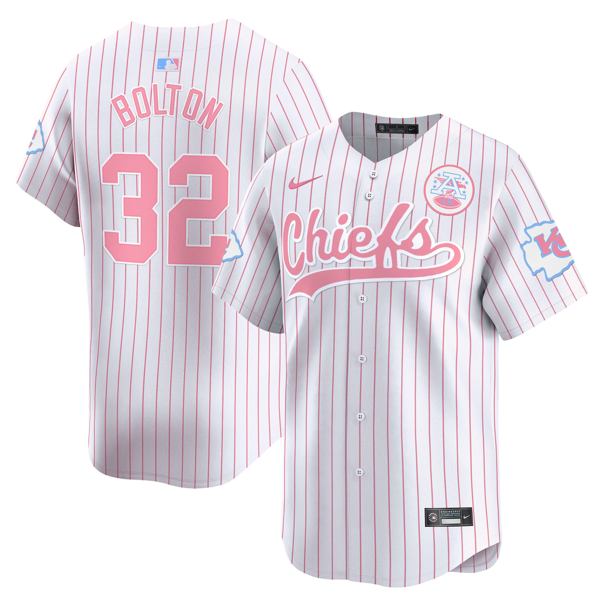 Unisex Chiefs Bubblegum Pink Vapor Premier Limited Jersey - All Stitched - Image 31