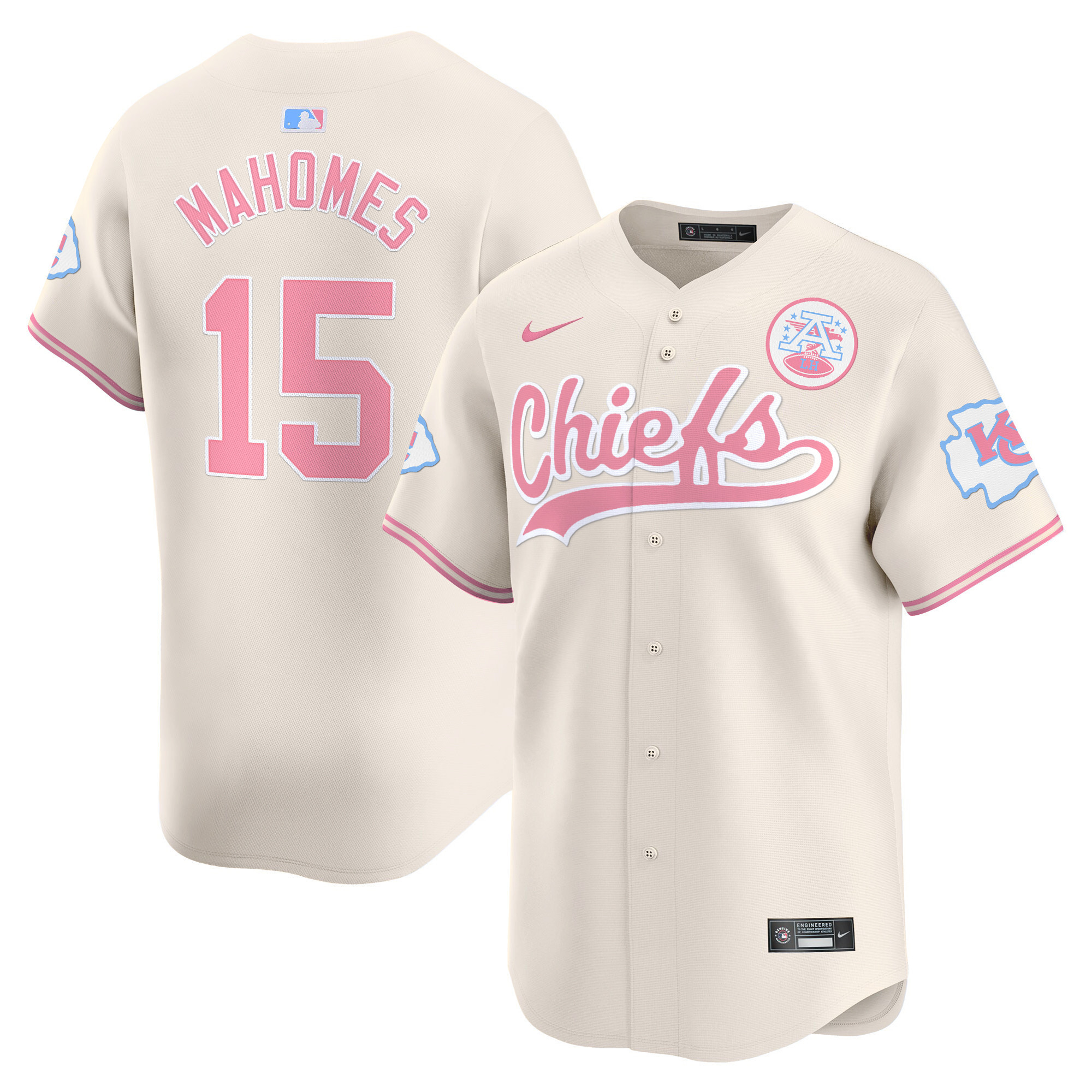 Unisex Chiefs Bubblegum Pink Vapor Premier Limited Jersey - All Stitched - Image 20