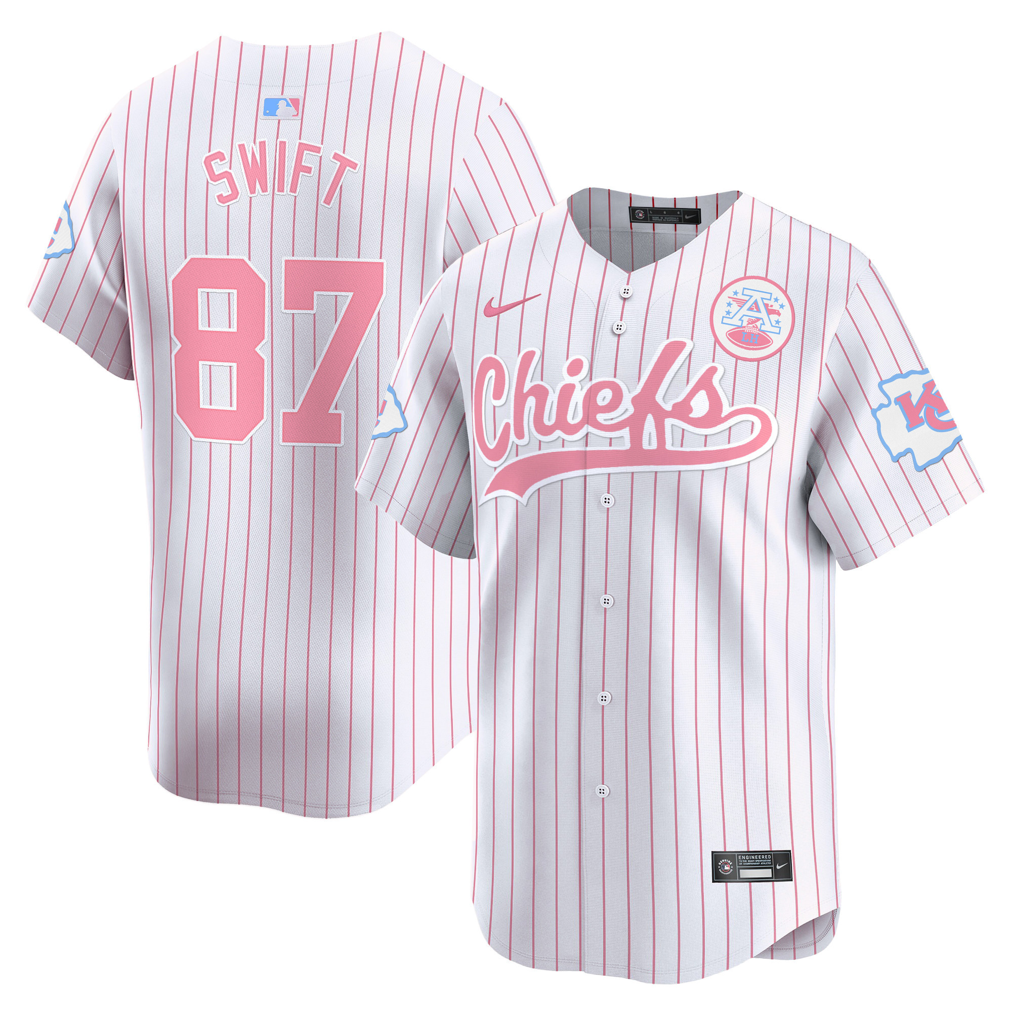 Unisex Chiefs Bubblegum Pink Vapor Premier Limited Jersey - All Stitched - Image 28