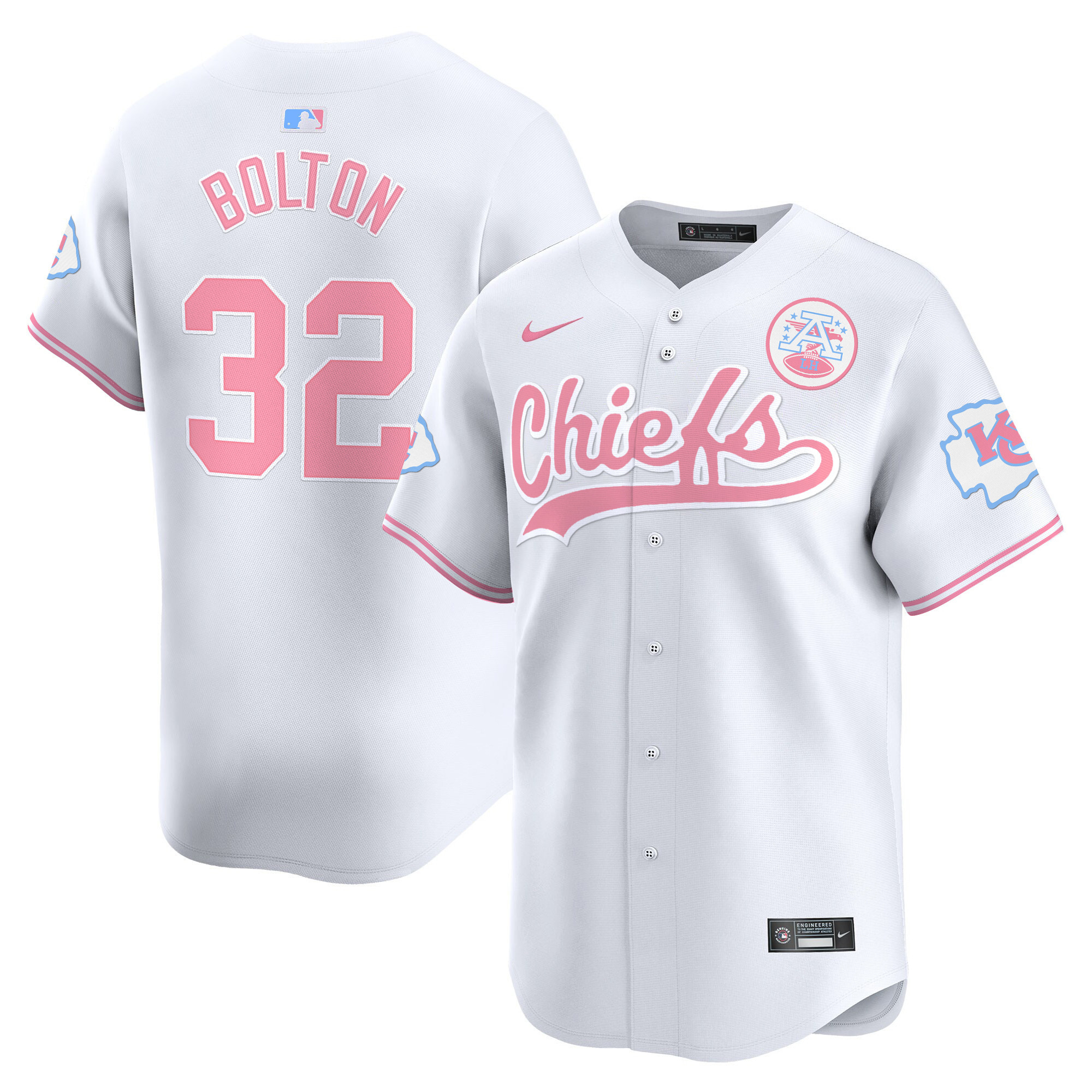 Unisex Chiefs Bubblegum Pink Vapor Premier Limited Jersey - All Stitched - Image 40