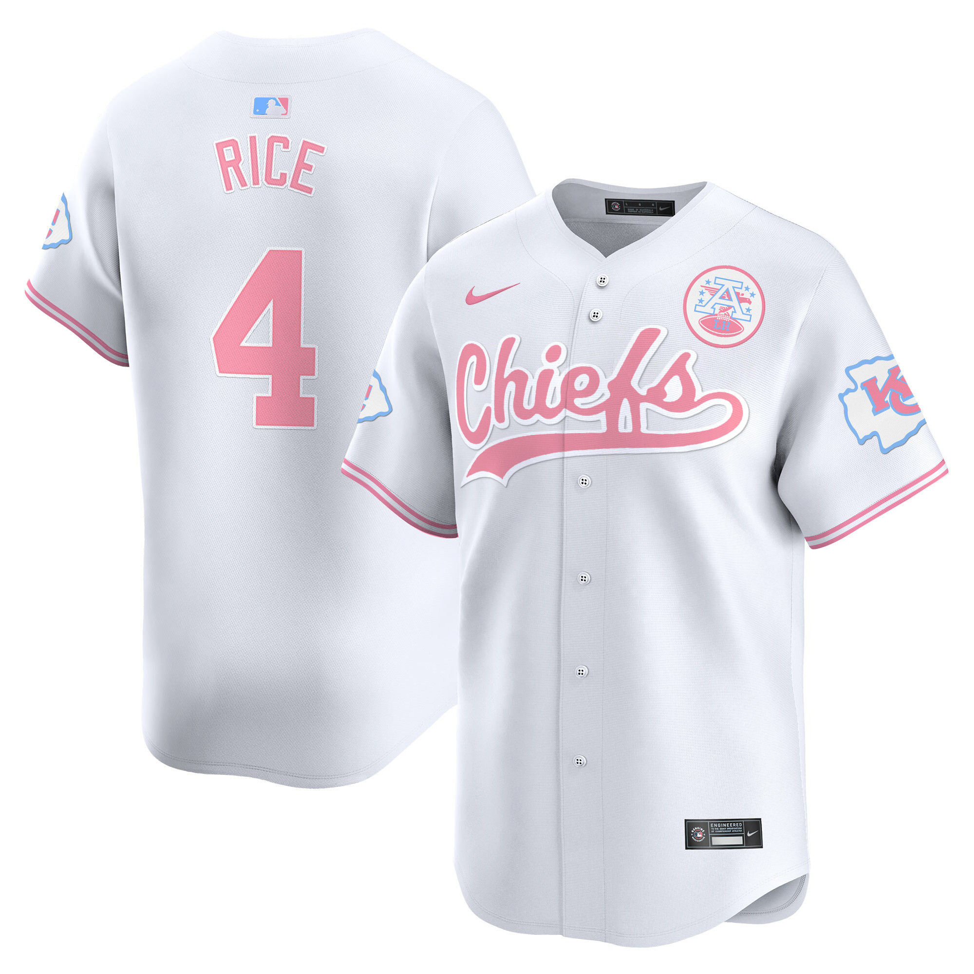 Unisex Chiefs Bubblegum Pink Vapor Premier Limited Jersey - All Stitched - Image 44