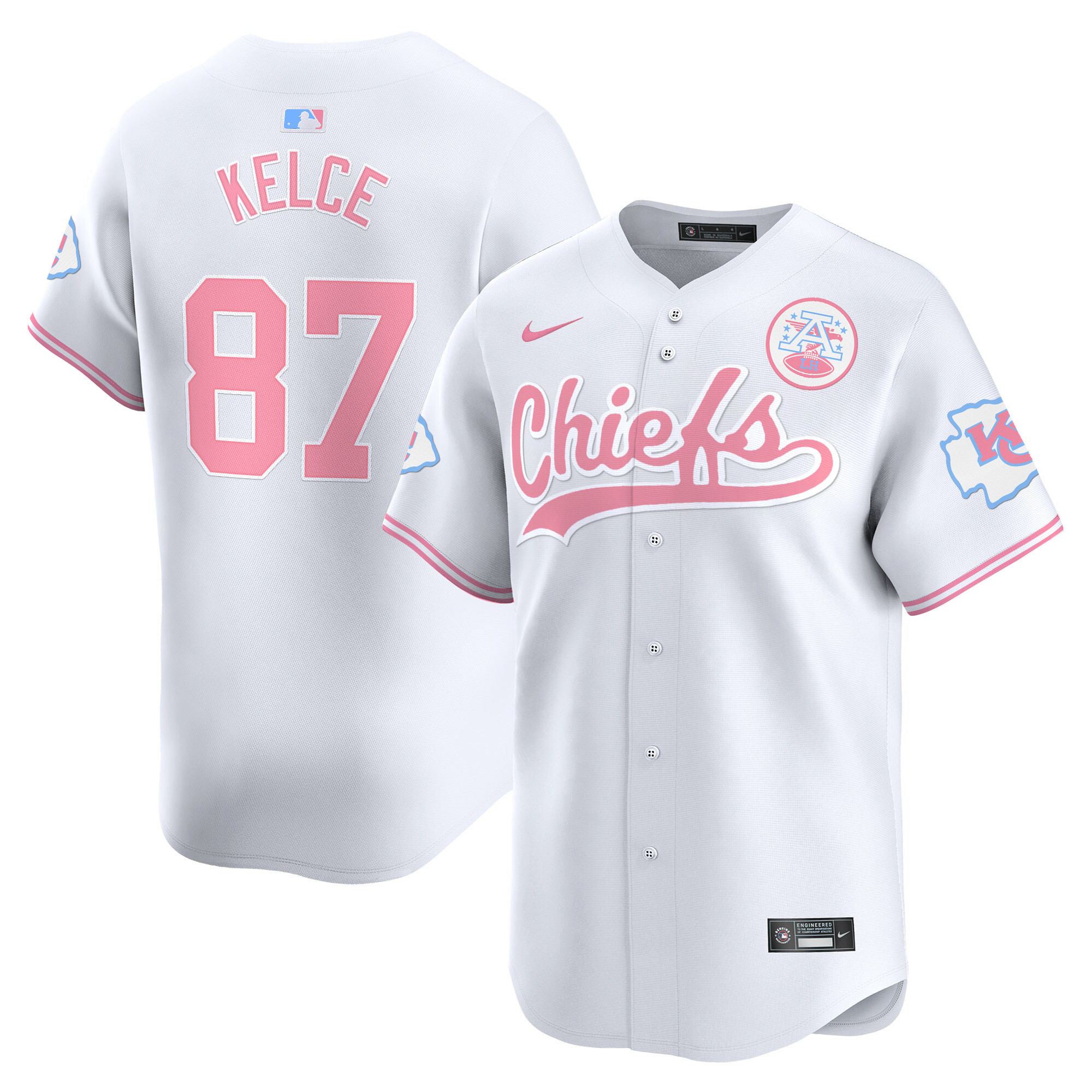 Unisex Chiefs Bubblegum Pink Vapor Premier Limited Jersey - All Stitched - Image 39