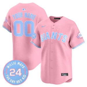San Francisco Giants Bubblegum Pink Vapor Premier Limited Custom Jersey - All Stitched
