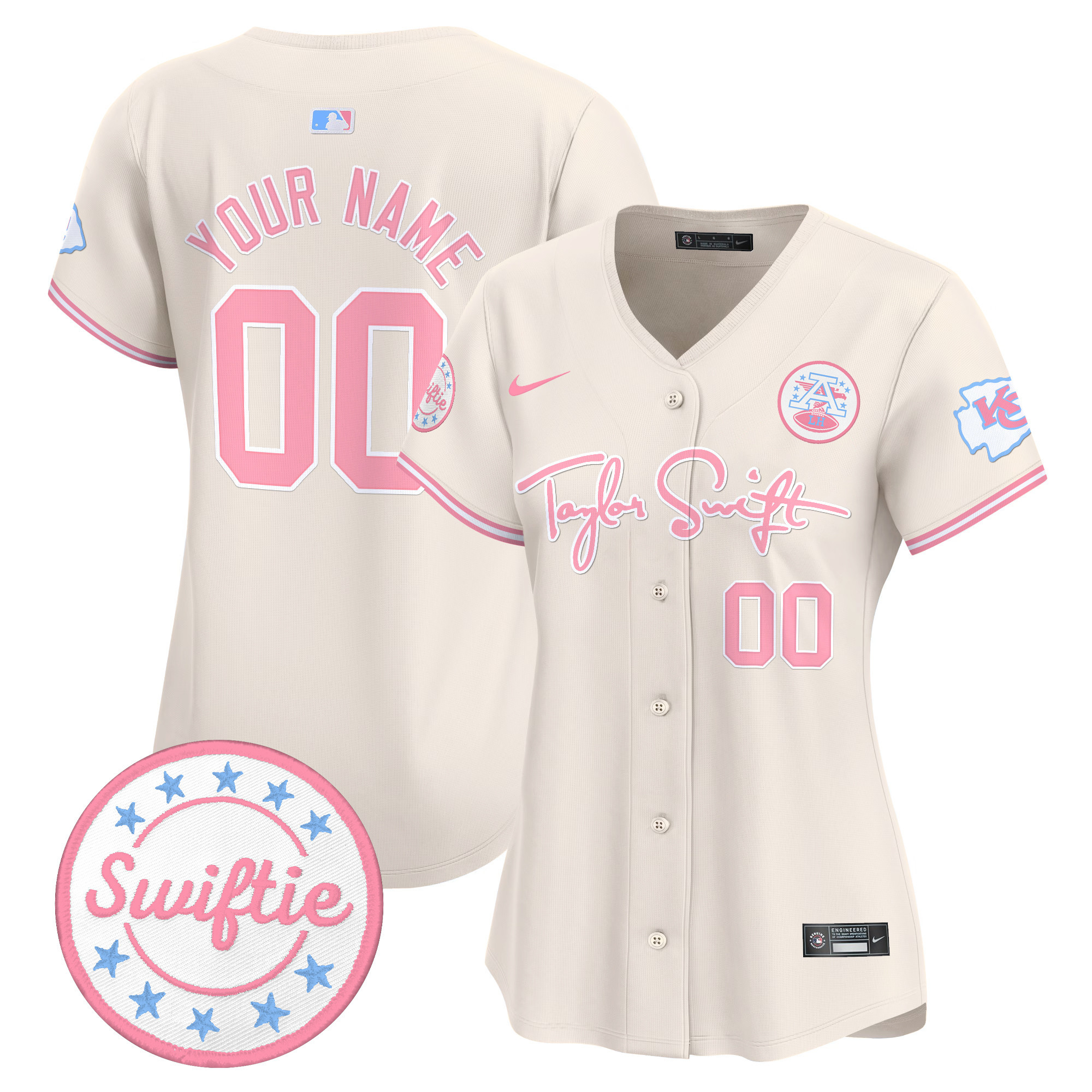 Chiefs Taylor Swift Bubblegum Pink Vapor Premier Limited Custom Jersey - All Stitched - Image 8