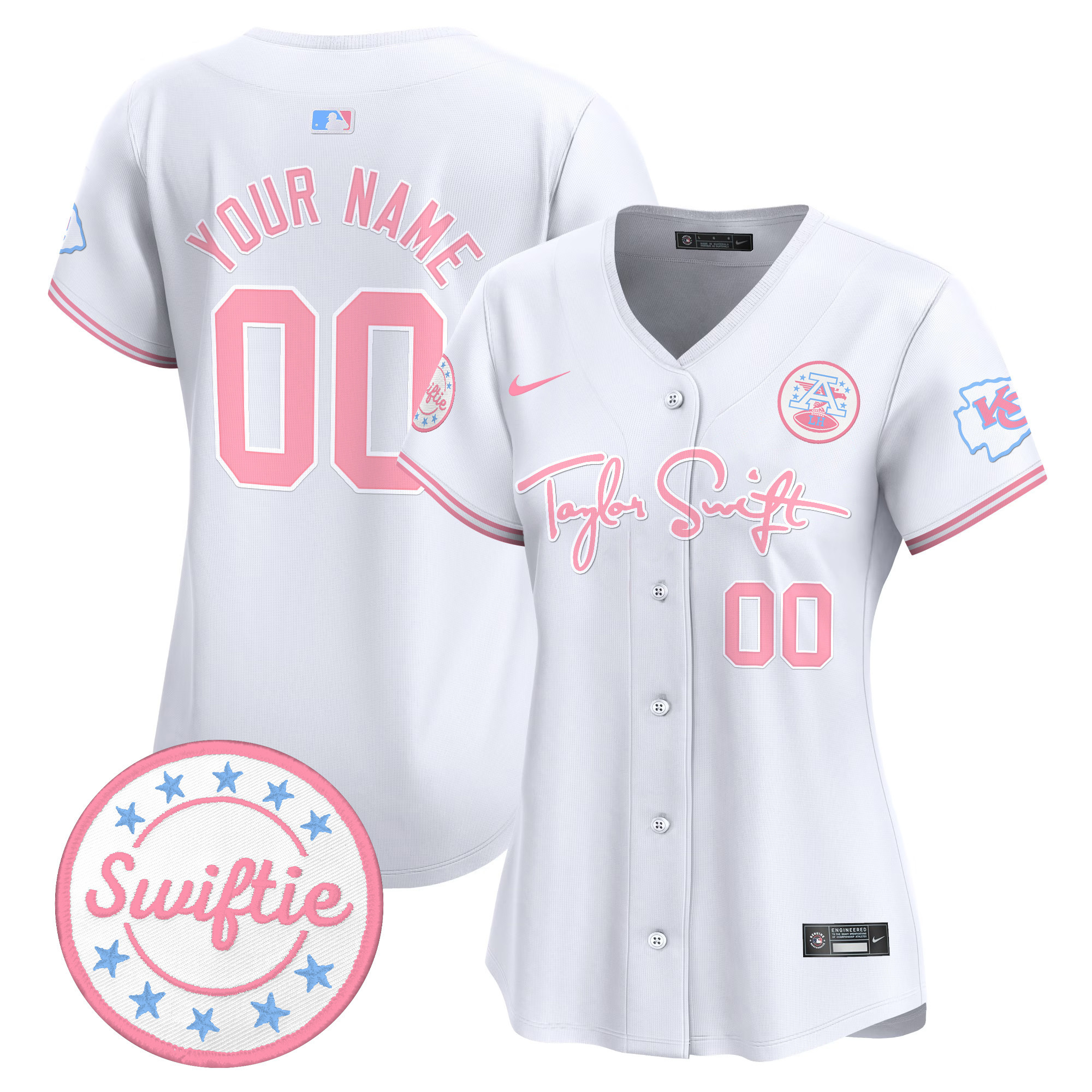 Chiefs Taylor Swift Bubblegum Pink Vapor Premier Limited Custom Jersey - All Stitched - Image 10