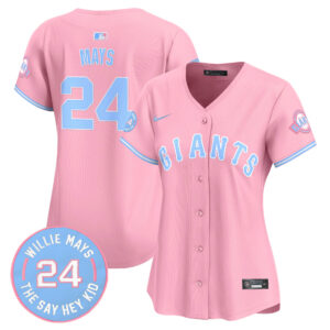 Women's Unisex San Francisco Giants Bubblegum Pink Vapor Premier Limited Jersey - All Stitched