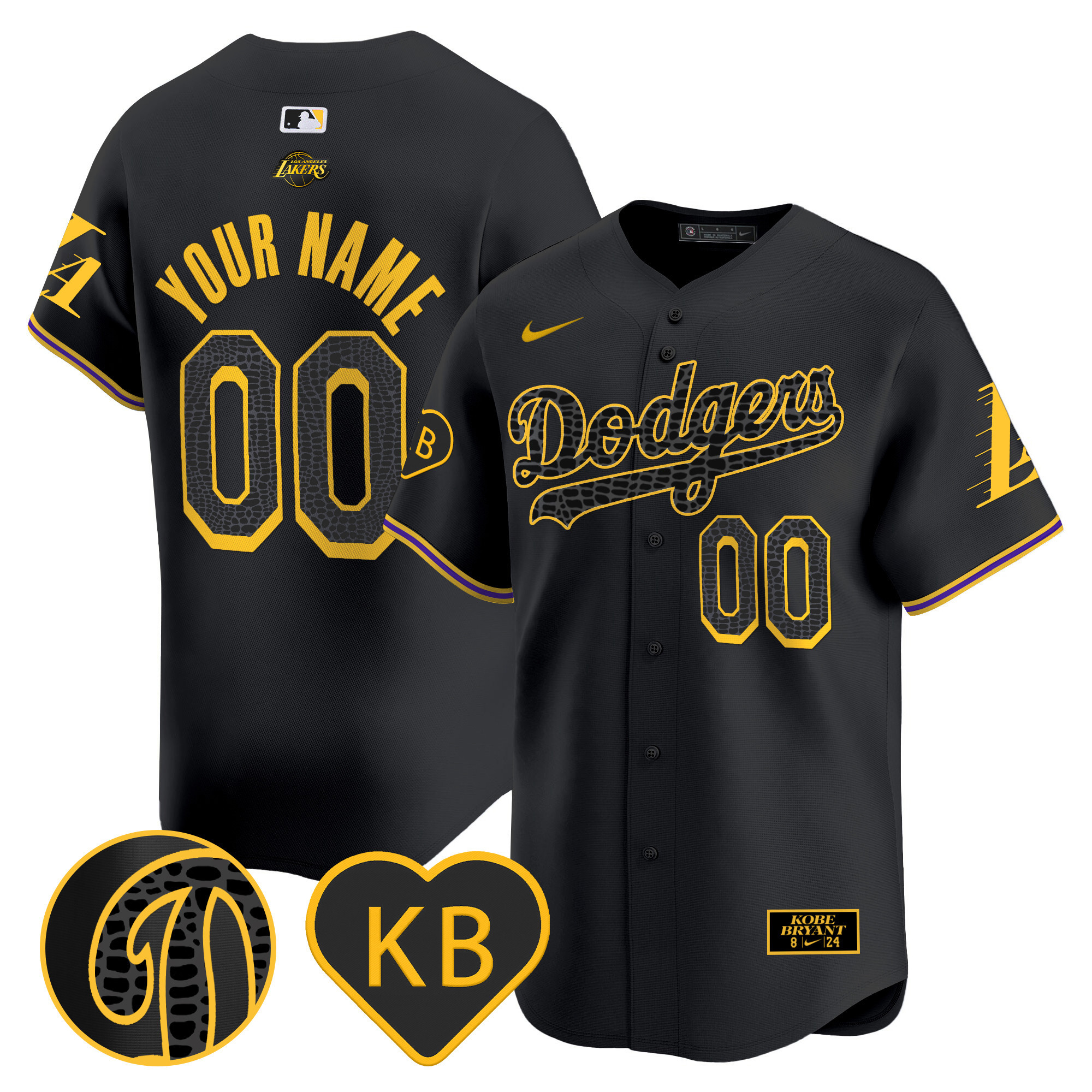 Dodgers 2024 Mamba Vapor Premier Limited Custom Jersey - All Stitched - Image 6