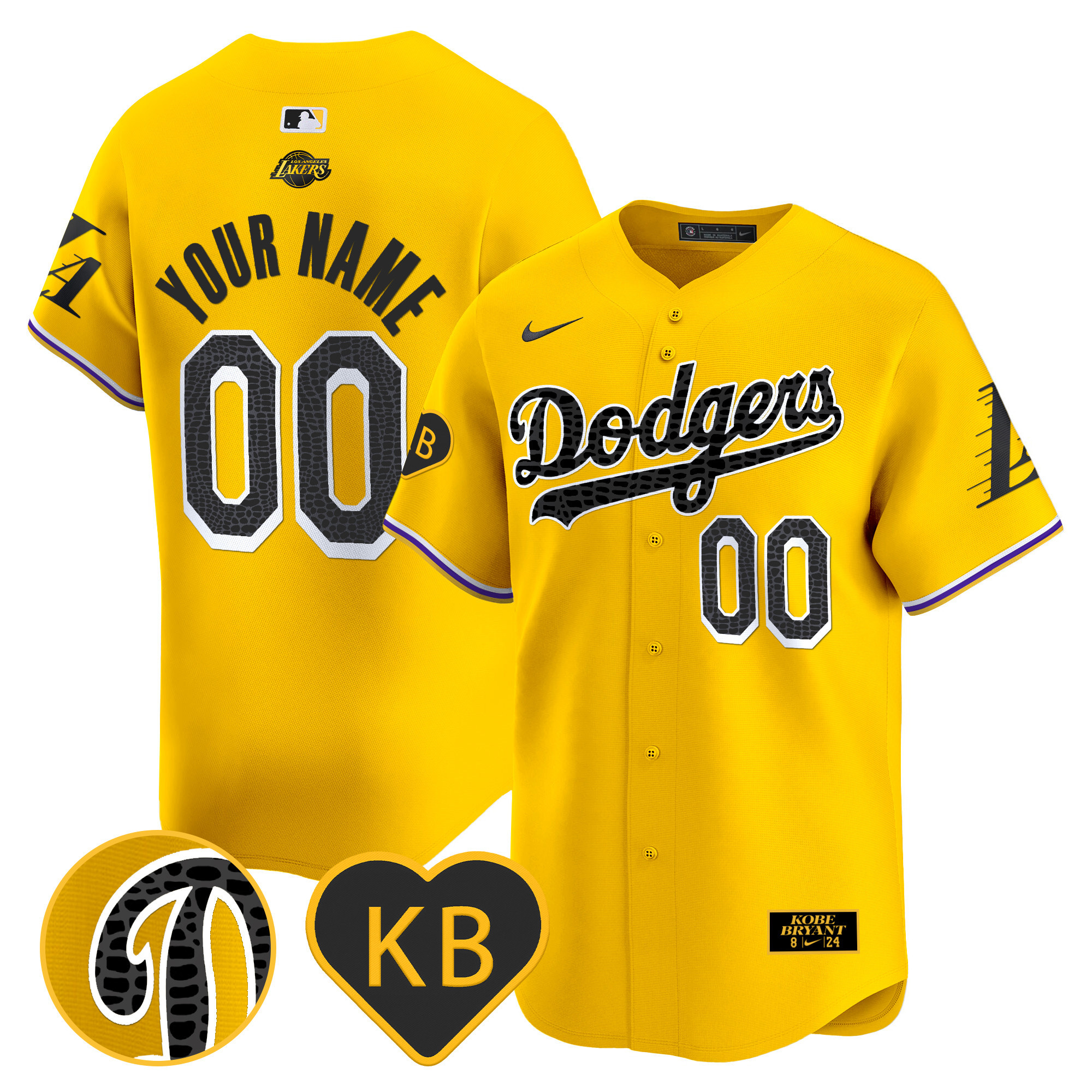 Dodgers 2024 Mamba Vapor Premier Limited Custom Jersey - All Stitched - Image 4