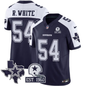 Men's Randy White #54 Cowboys Throwback Texas Patch Vapor Limited Jersey - All Stitched