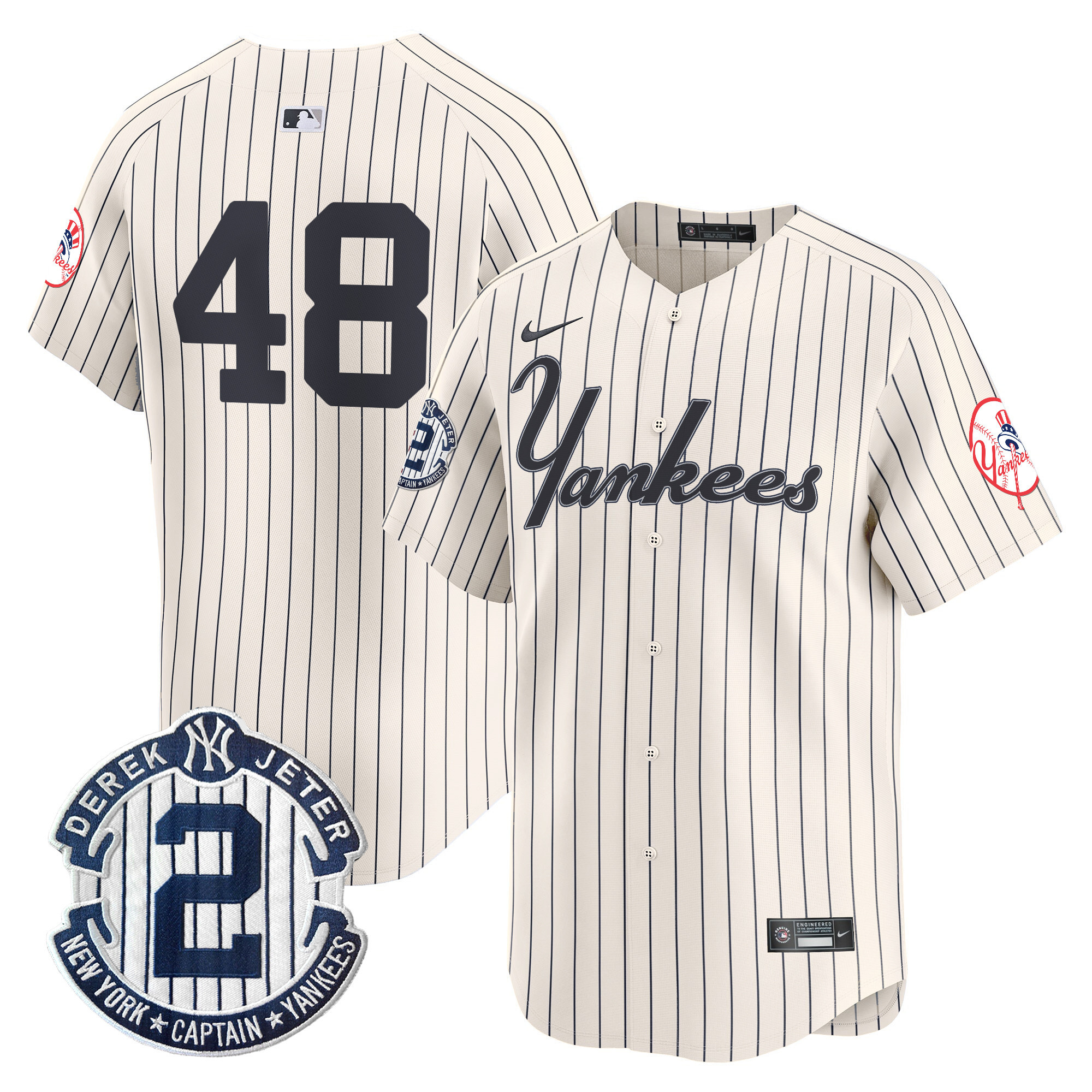 Men's Yankees Throwback Vapor Premier Limited Jersey V2 - All Stitched - Image 7