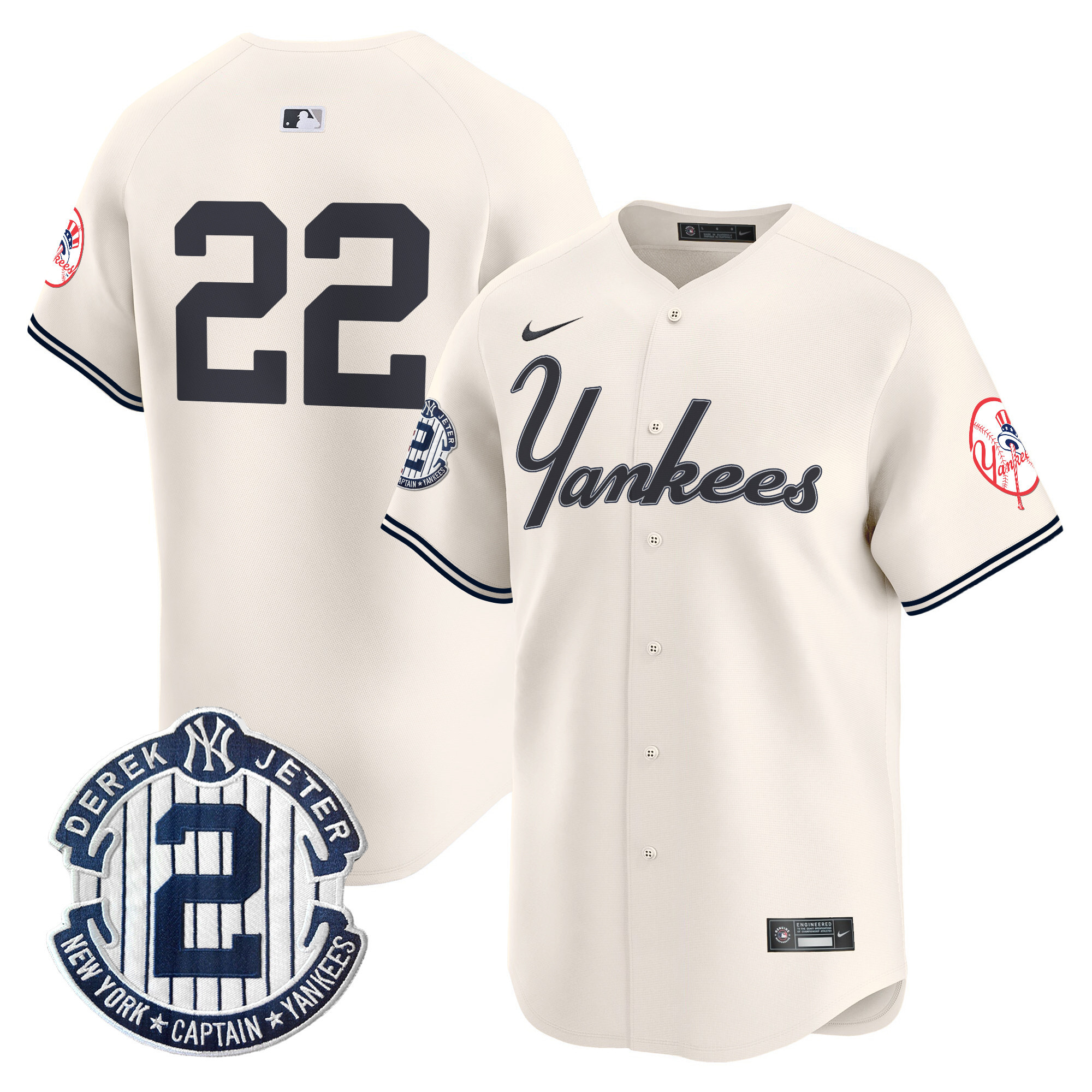 Men's Yankees Throwback Vapor Premier Limited Jersey V2 - All Stitched - Image 14
