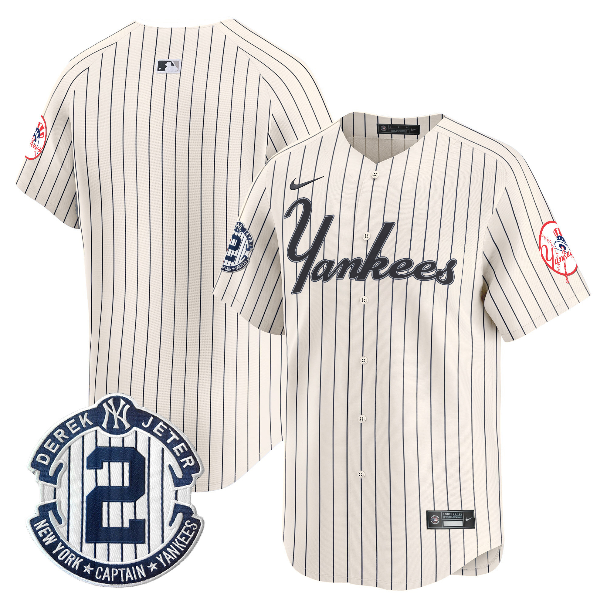 Men's Yankees Throwback Vapor Premier Limited Jersey V2 - All Stitched - Image 8