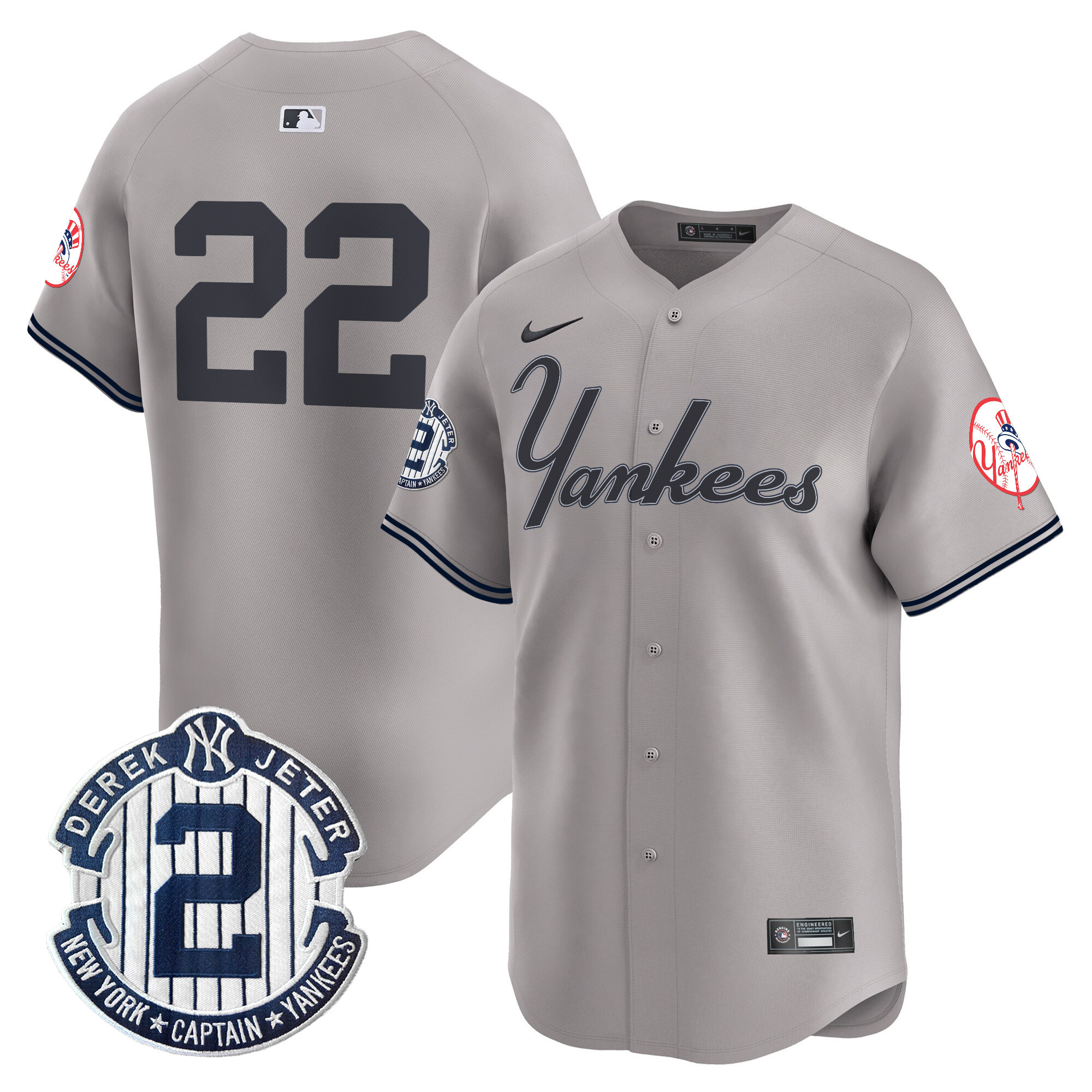 Men's Yankees Throwback Vapor Premier Limited Jersey V2 - All Stitched - Image 38
