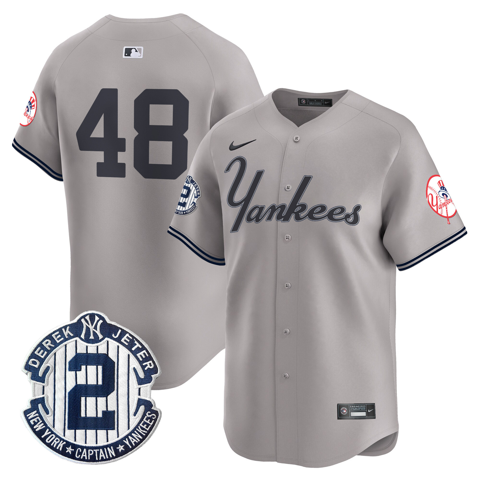 Men's Yankees Throwback Vapor Premier Limited Jersey V2 - All Stitched - Image 39