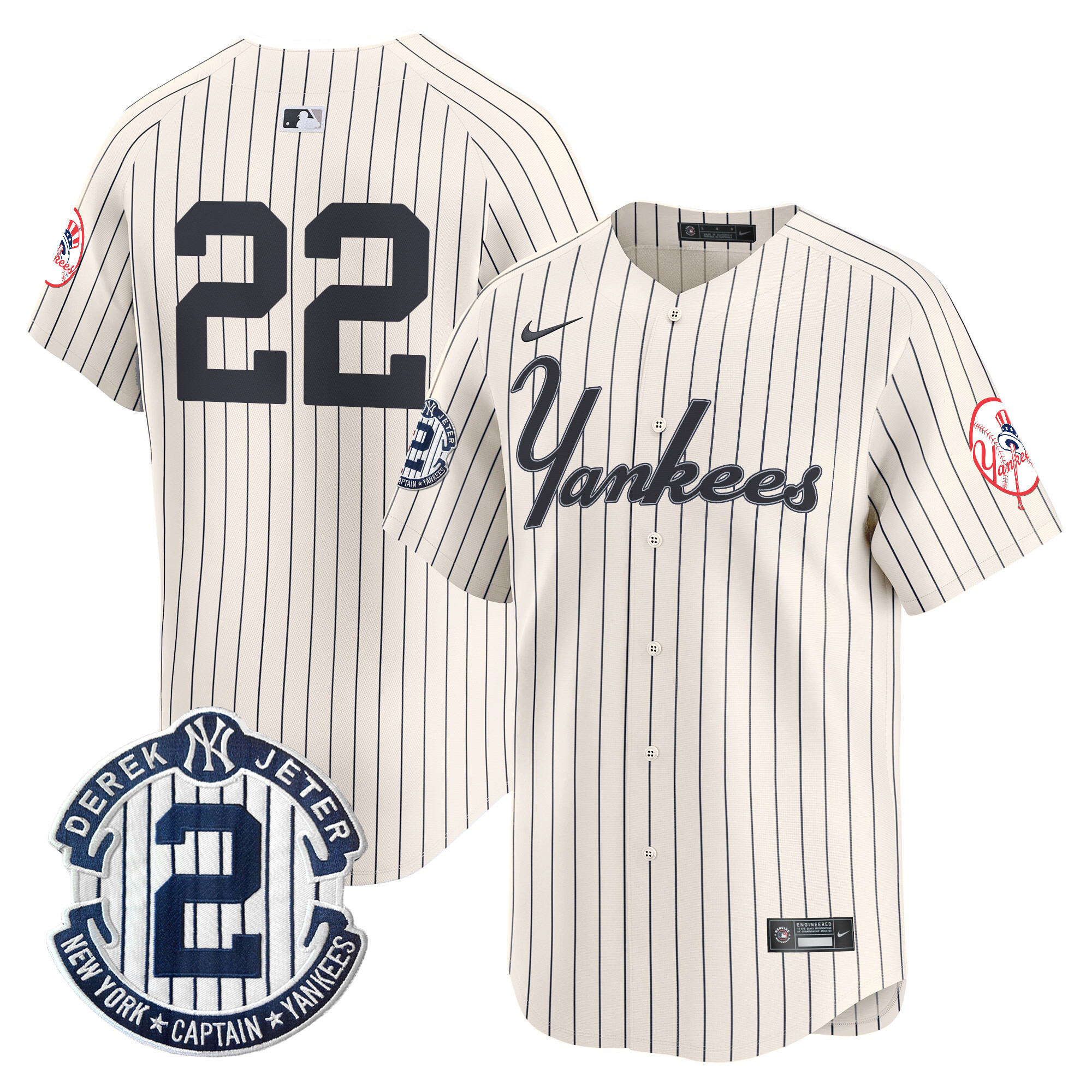 Men's Yankees Throwback Vapor Premier Limited Jersey V2 - All Stitched - Image 6