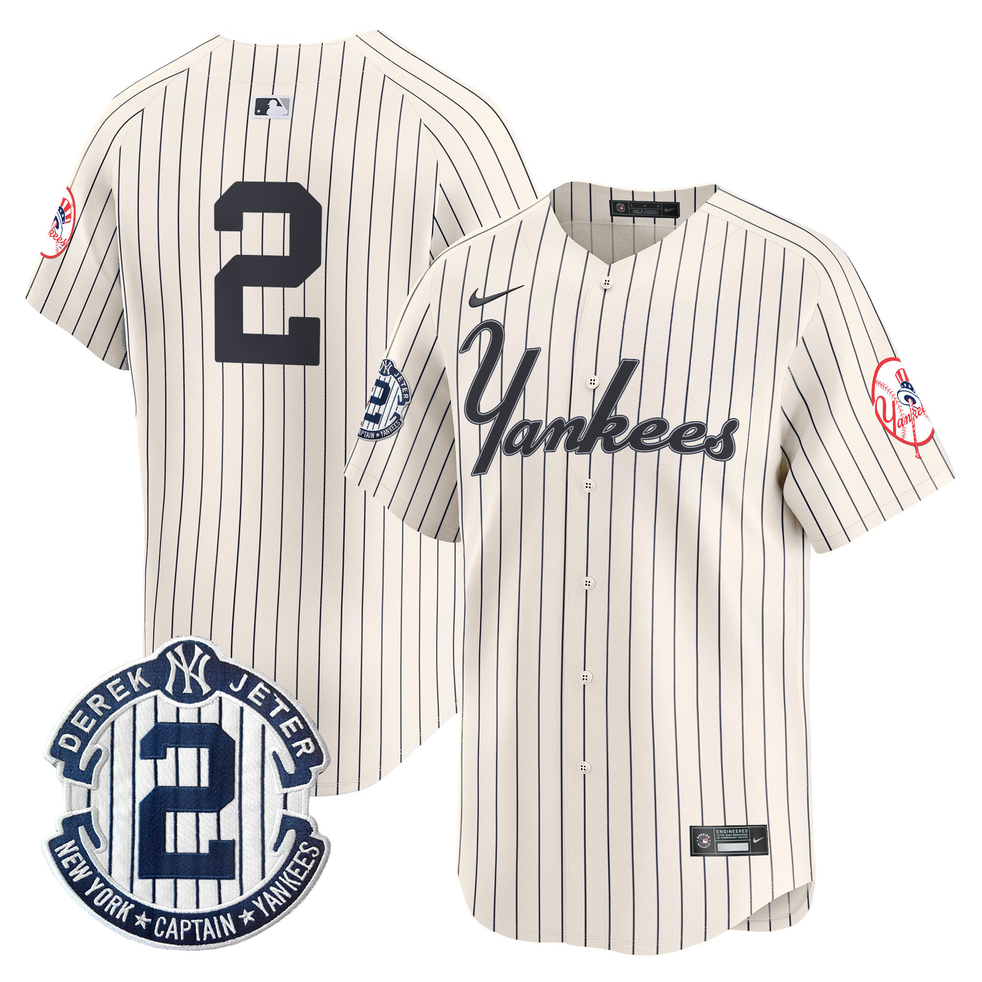 Men's Yankees Throwback Vapor Premier Limited Jersey V2 - All Stitched - Image 4