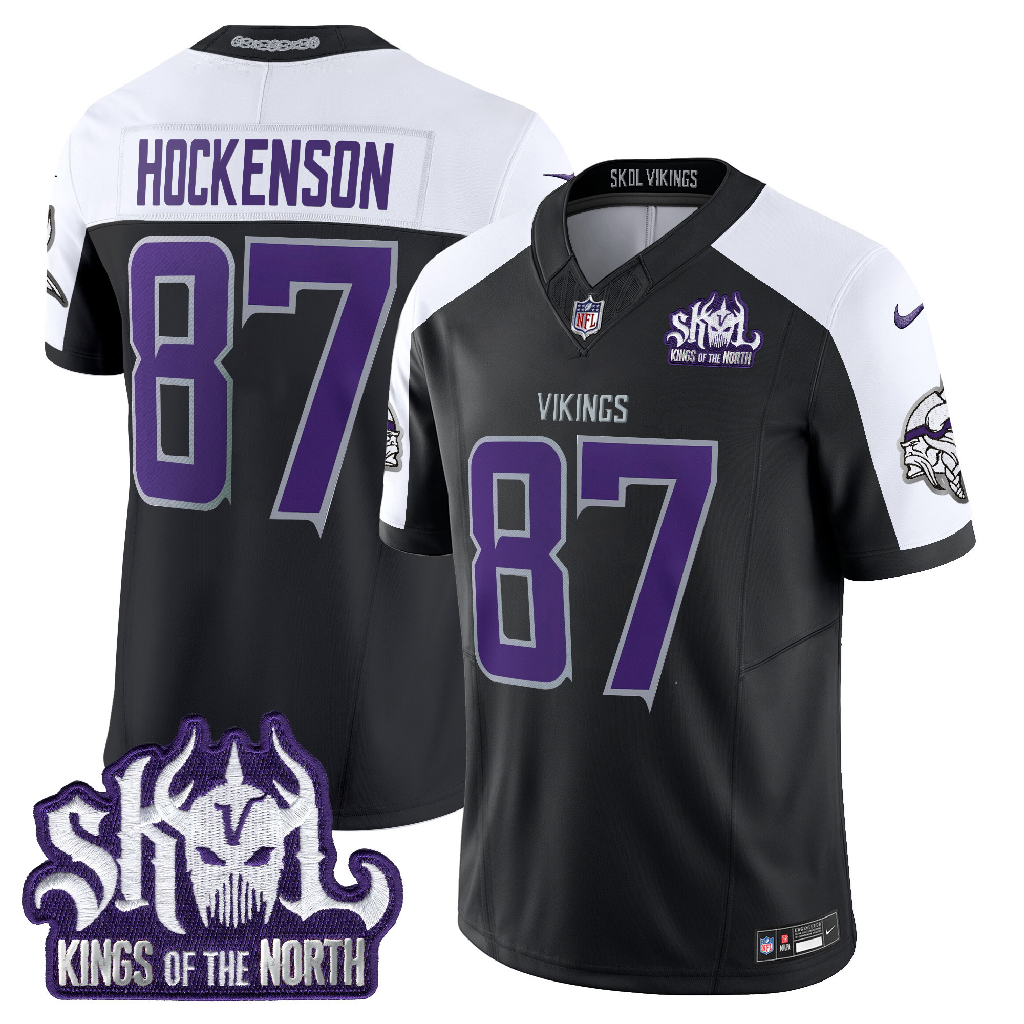 Men's Minnesota Vikings 2025 Winter Warrior Skol Patch Vapor Limited Jersey - All Stitched - Image 26