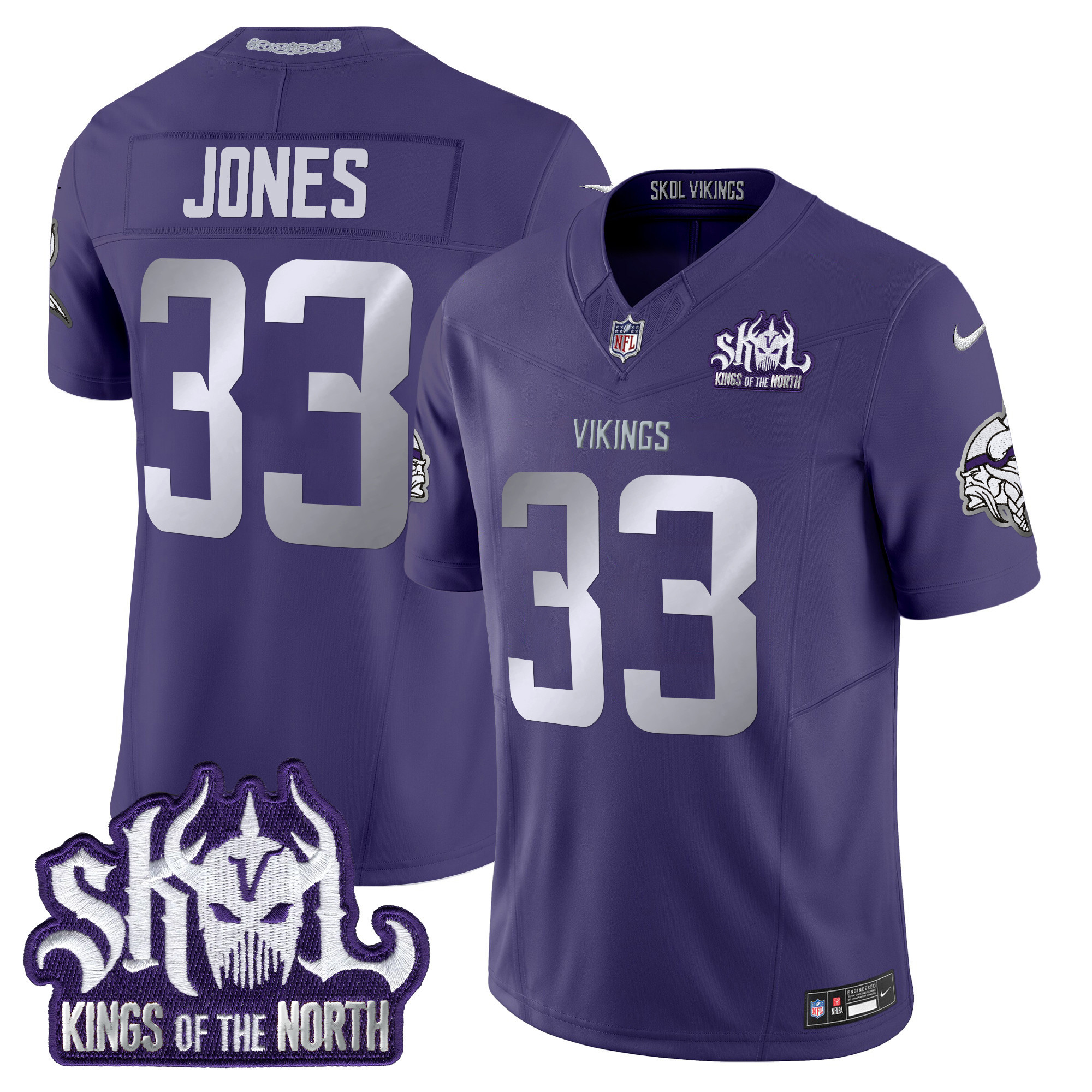 Men's Minnesota Vikings 2025 Winter Warrior Skol Patch Vapor Limited Jersey - All Stitched - Image 41