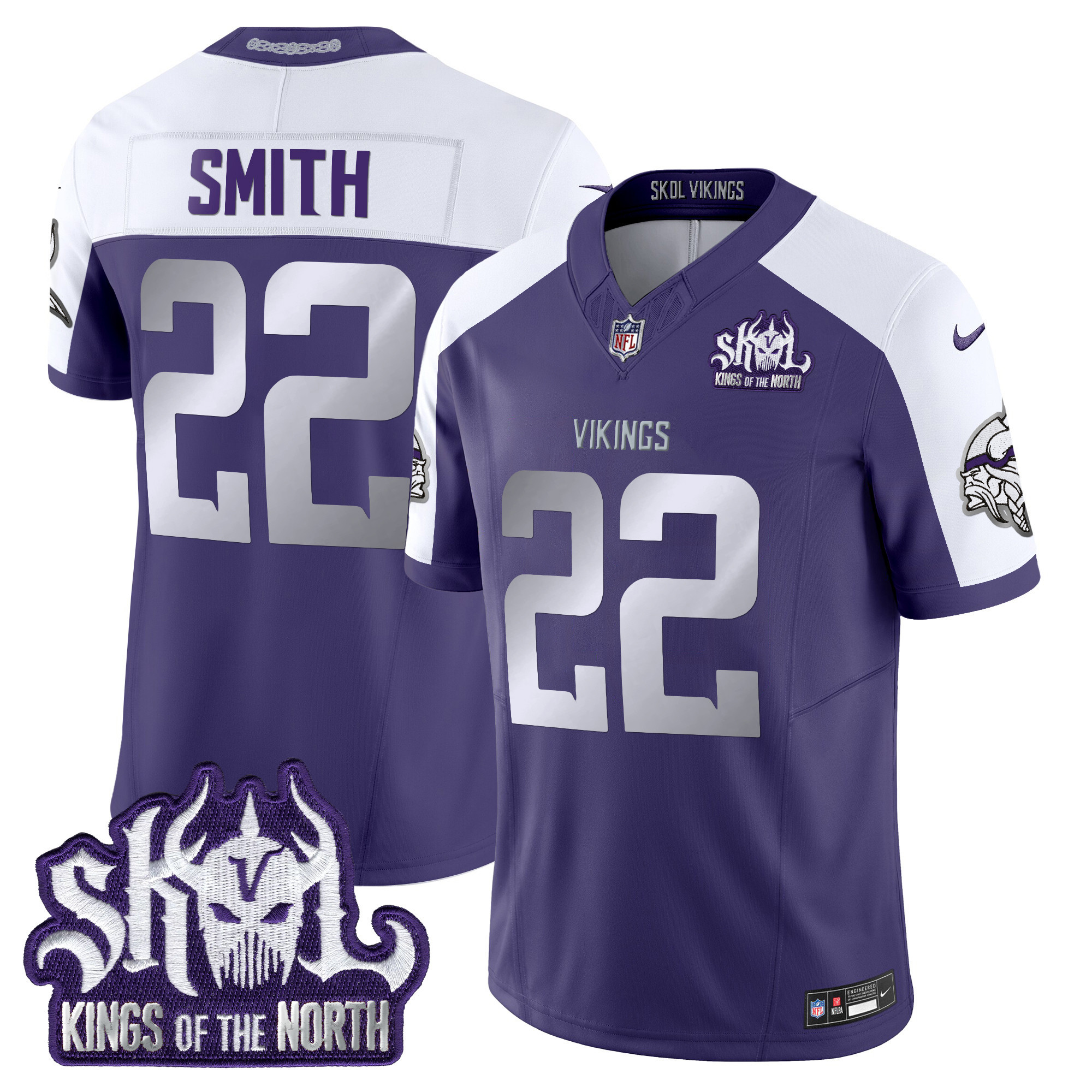 Men's Minnesota Vikings 2025 Winter Warrior Skol Patch Vapor Limited Jersey - All Stitched - Image 34