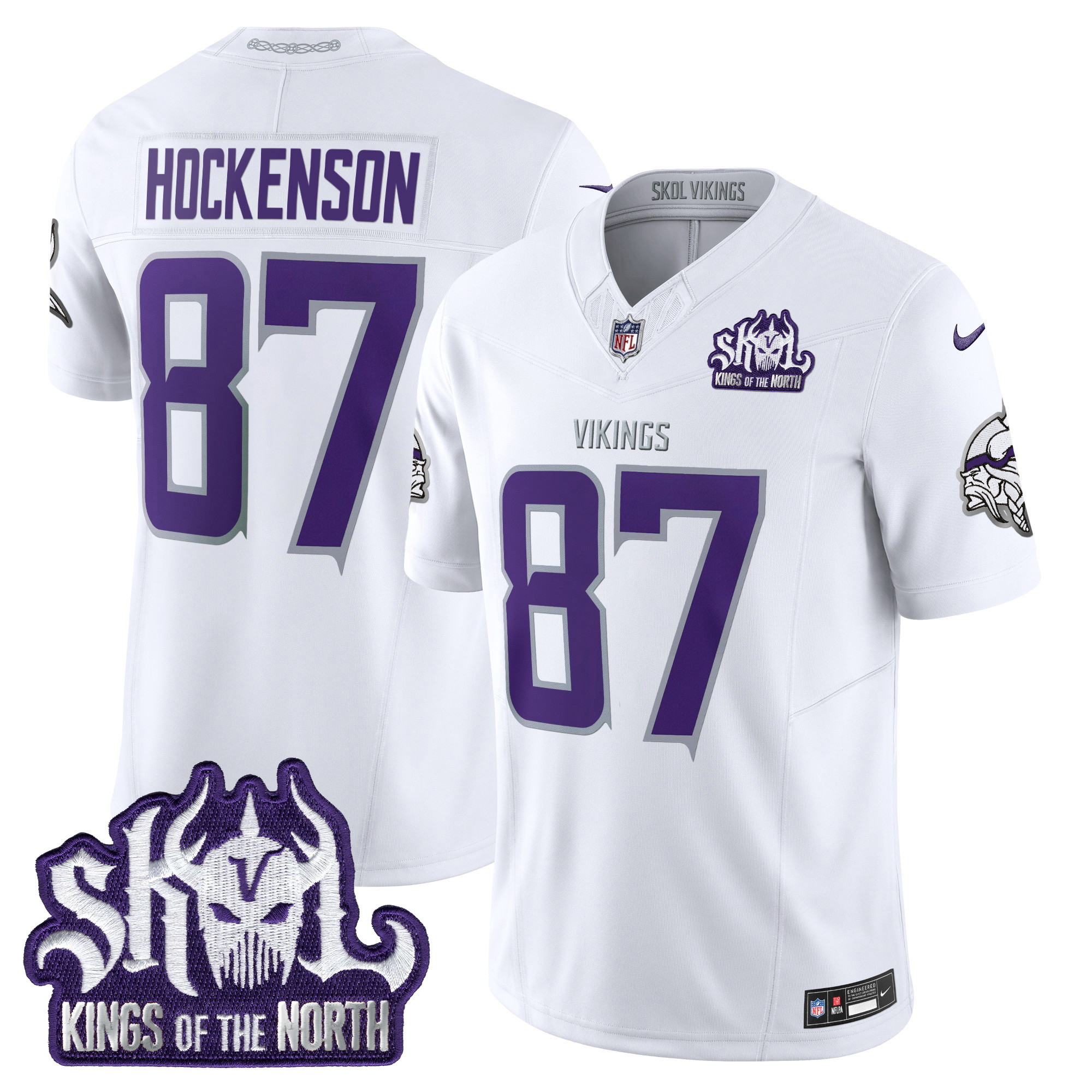 Men's Minnesota Vikings 2025 Winter Warrior Skol Patch Vapor Limited Jersey - All Stitched - Image 8