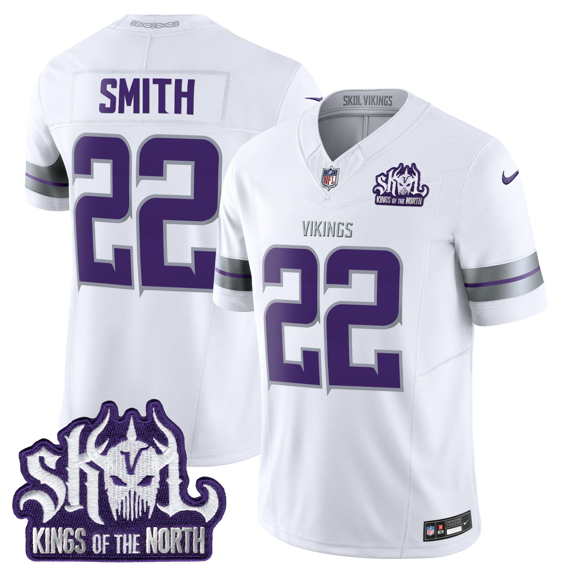 Men's Minnesota Vikings 2025 Winter Warrior Skol Patch Vapor Limited Jersey - All Stitched - Image 16