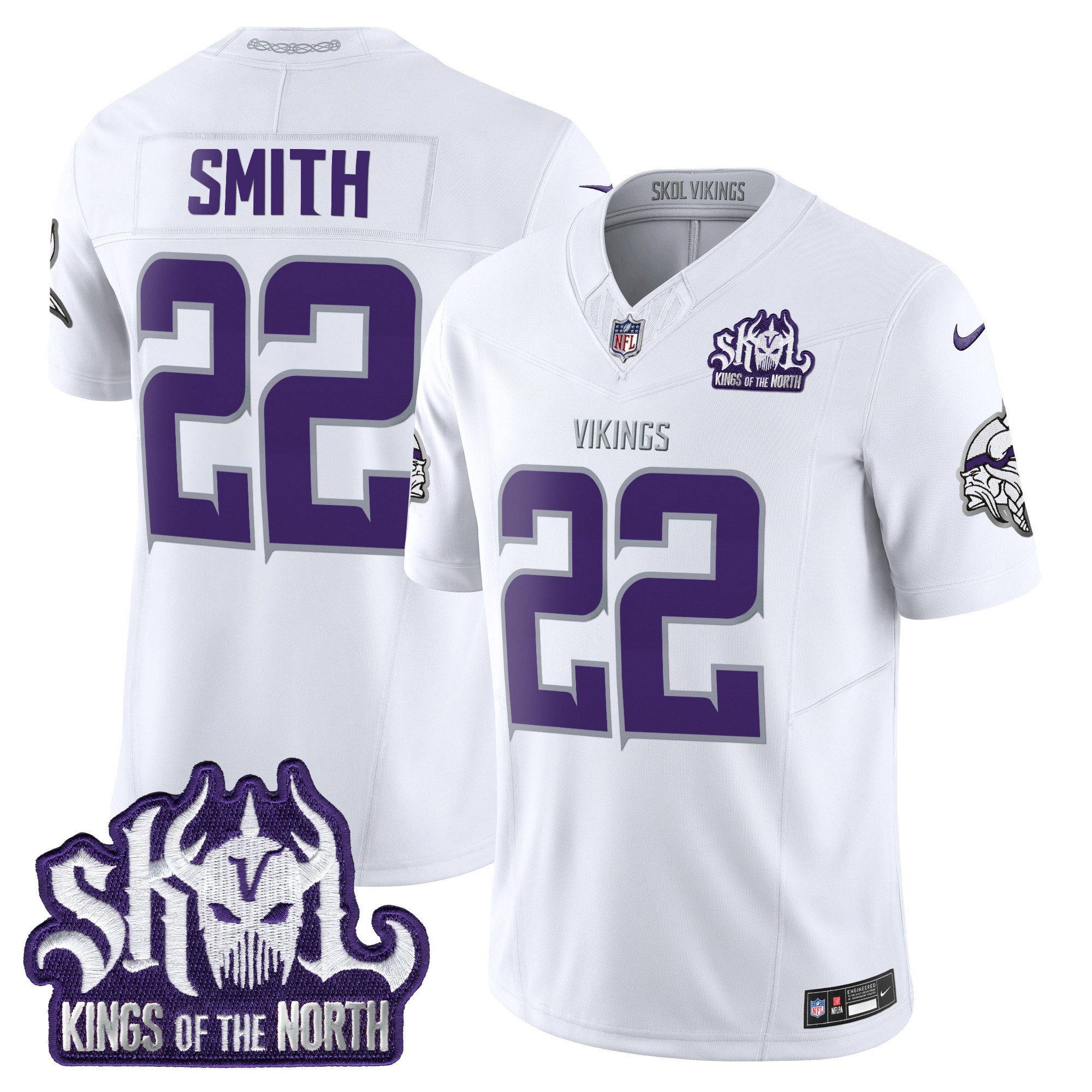 Men's Minnesota Vikings 2025 Winter Warrior Skol Patch Vapor Limited Jersey - All Stitched - Image 7