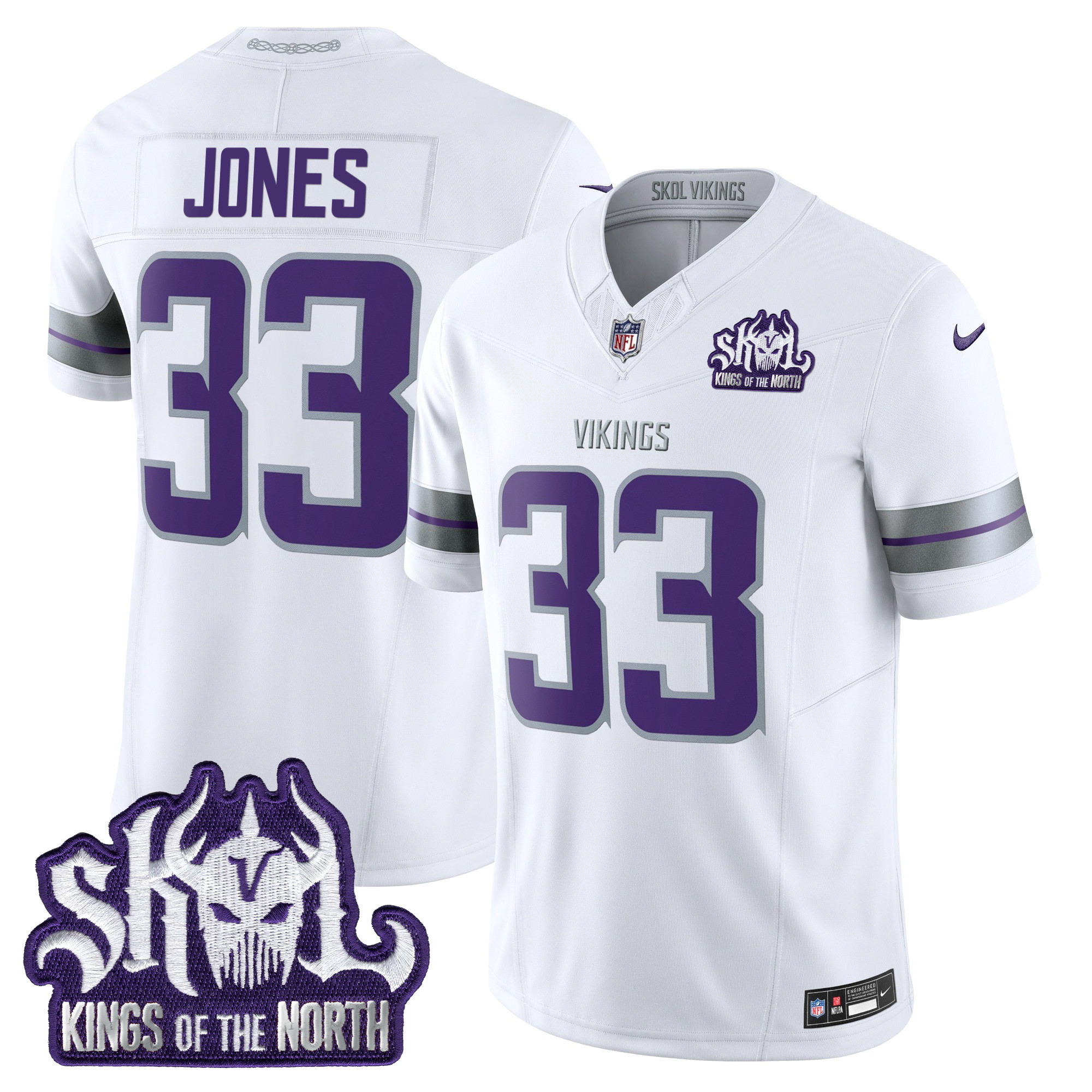 Men's Minnesota Vikings 2025 Winter Warrior Skol Patch Vapor Limited Jersey - All Stitched - Image 14