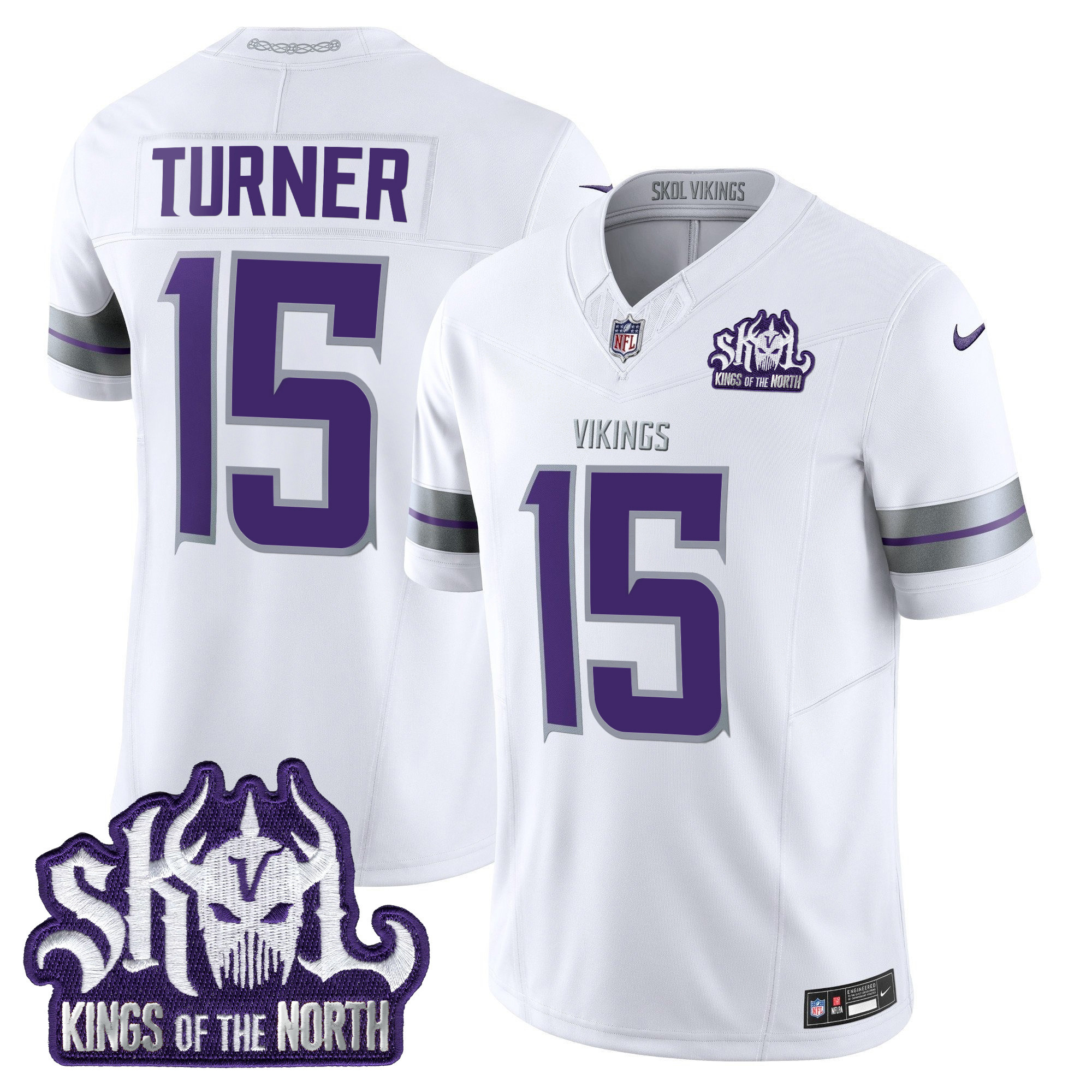 Men's Minnesota Vikings 2025 Winter Warrior Skol Patch Vapor Limited Jersey - All Stitched - Image 13