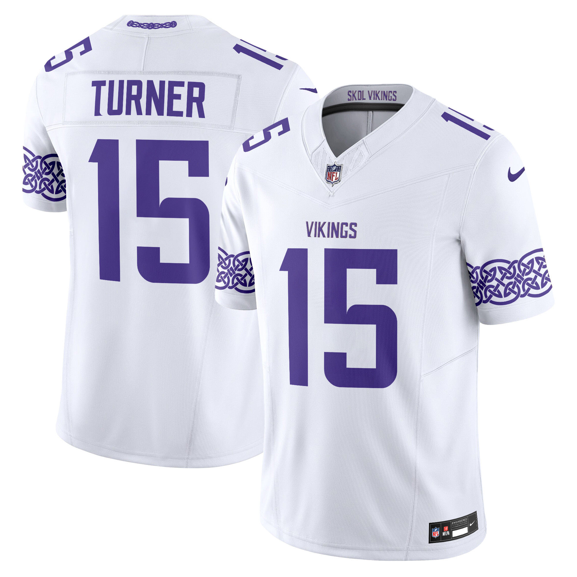 Men's Minnesota Vikings Nordic Pattern Vapor Limited Jersey - All Stitched - Image 11
