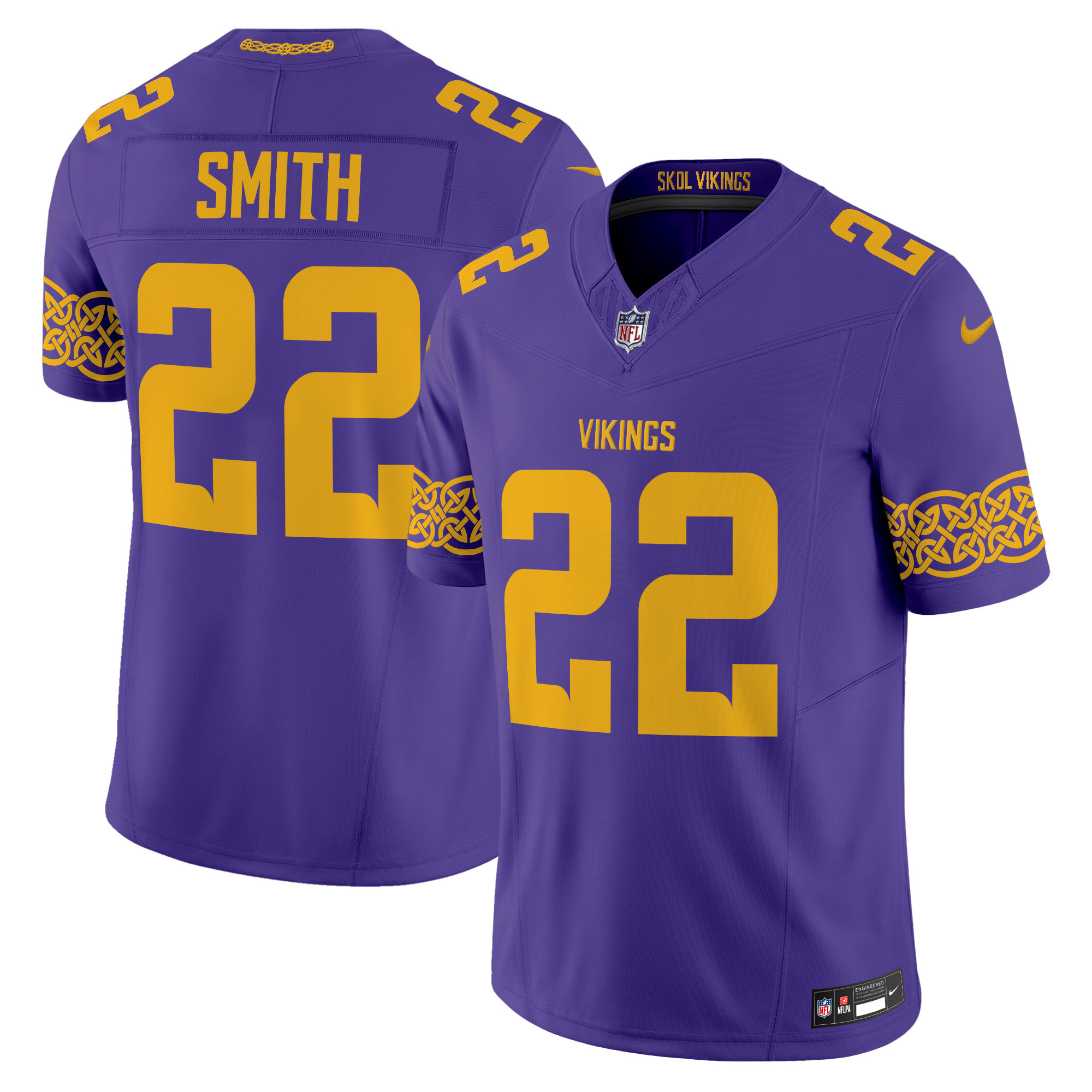 Men's Minnesota Vikings Nordic Pattern Vapor Limited Jersey - All Stitched - Image 6