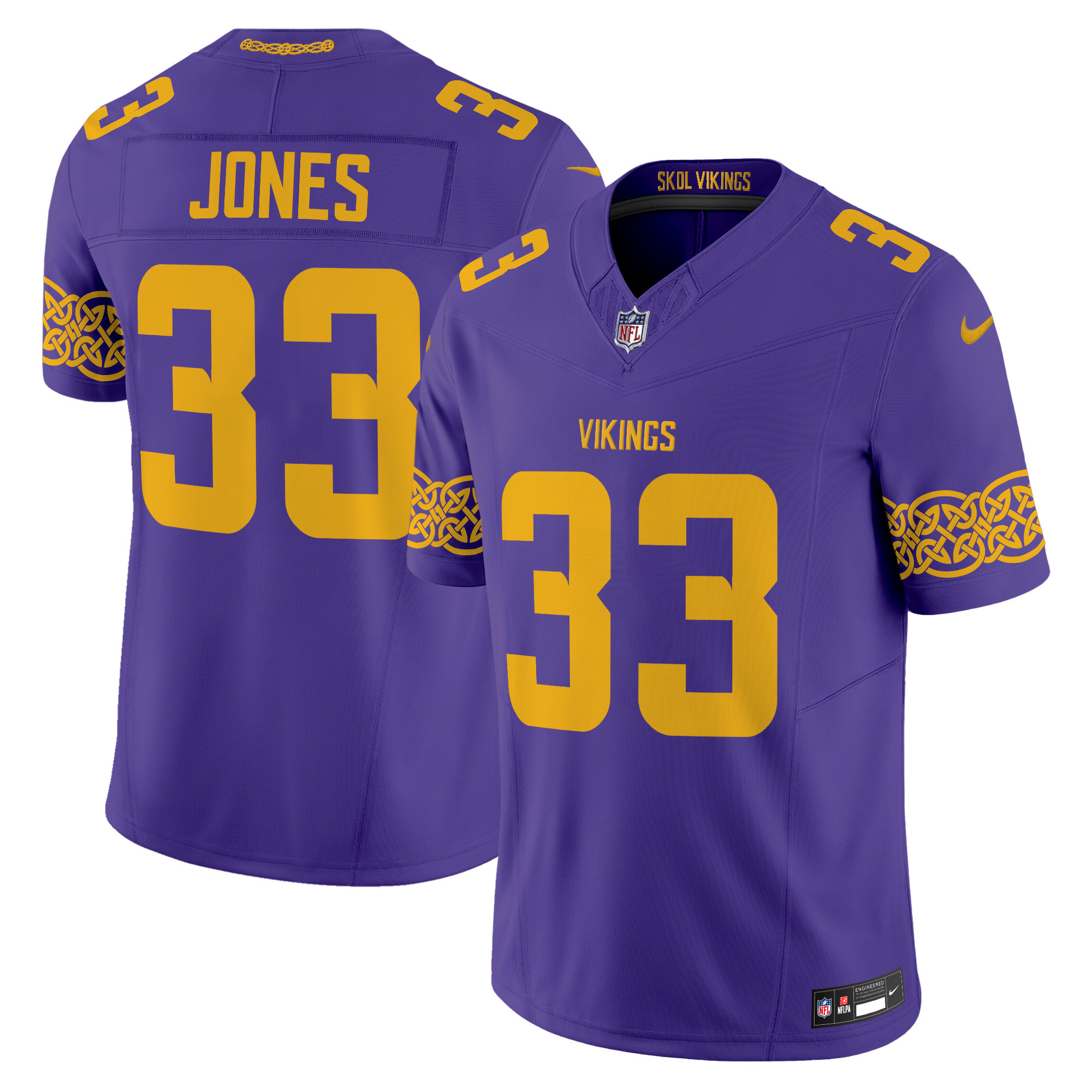 Men's Minnesota Vikings Nordic Pattern Vapor Limited Jersey - All Stitched - Image 4