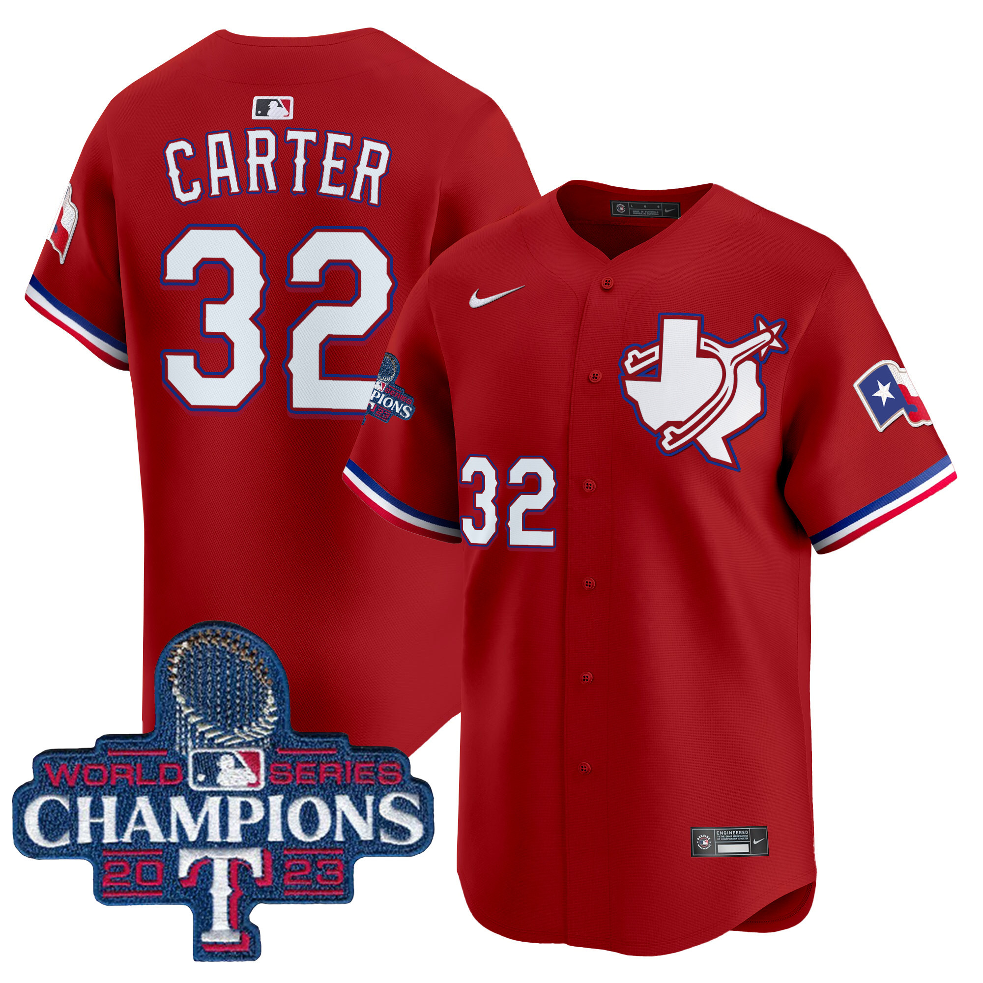 Men's Texas Rangers World Series Champions Vapor Premier Limited Jersey V3 - All Stitched - Image 33