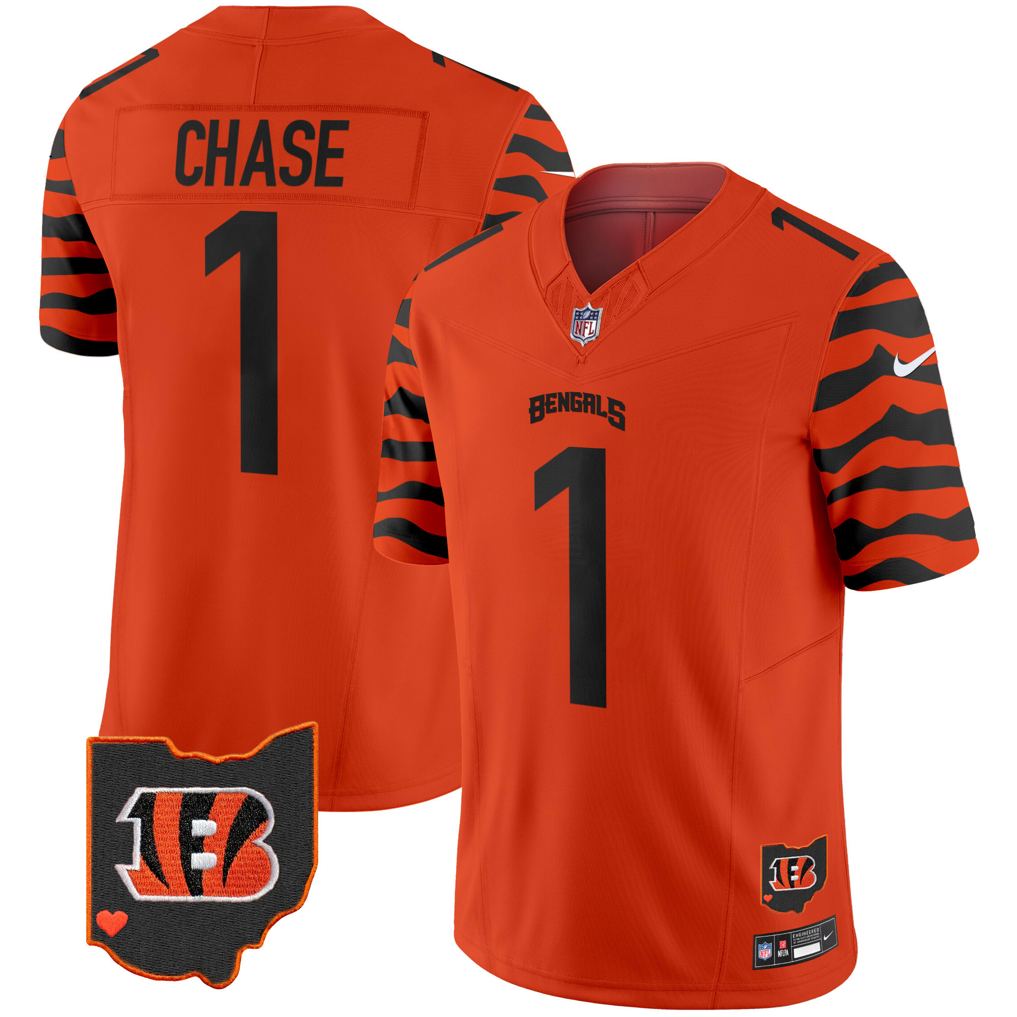 Men's Bengals Stripes Vapor Limited Jersey - All Stitched - Image 16