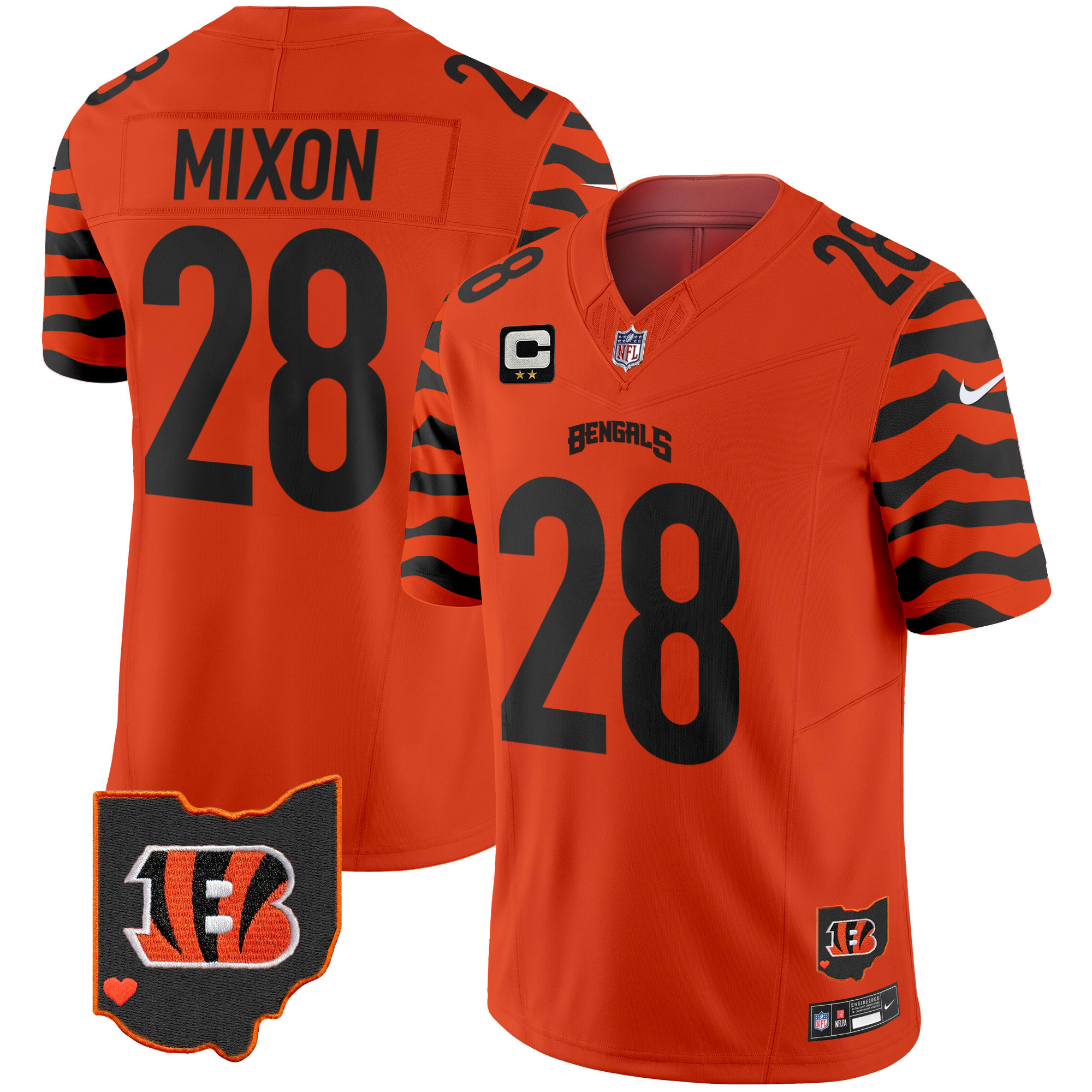 Men's Bengals Stripes Vapor Limited Jersey - All Stitched - Image 18