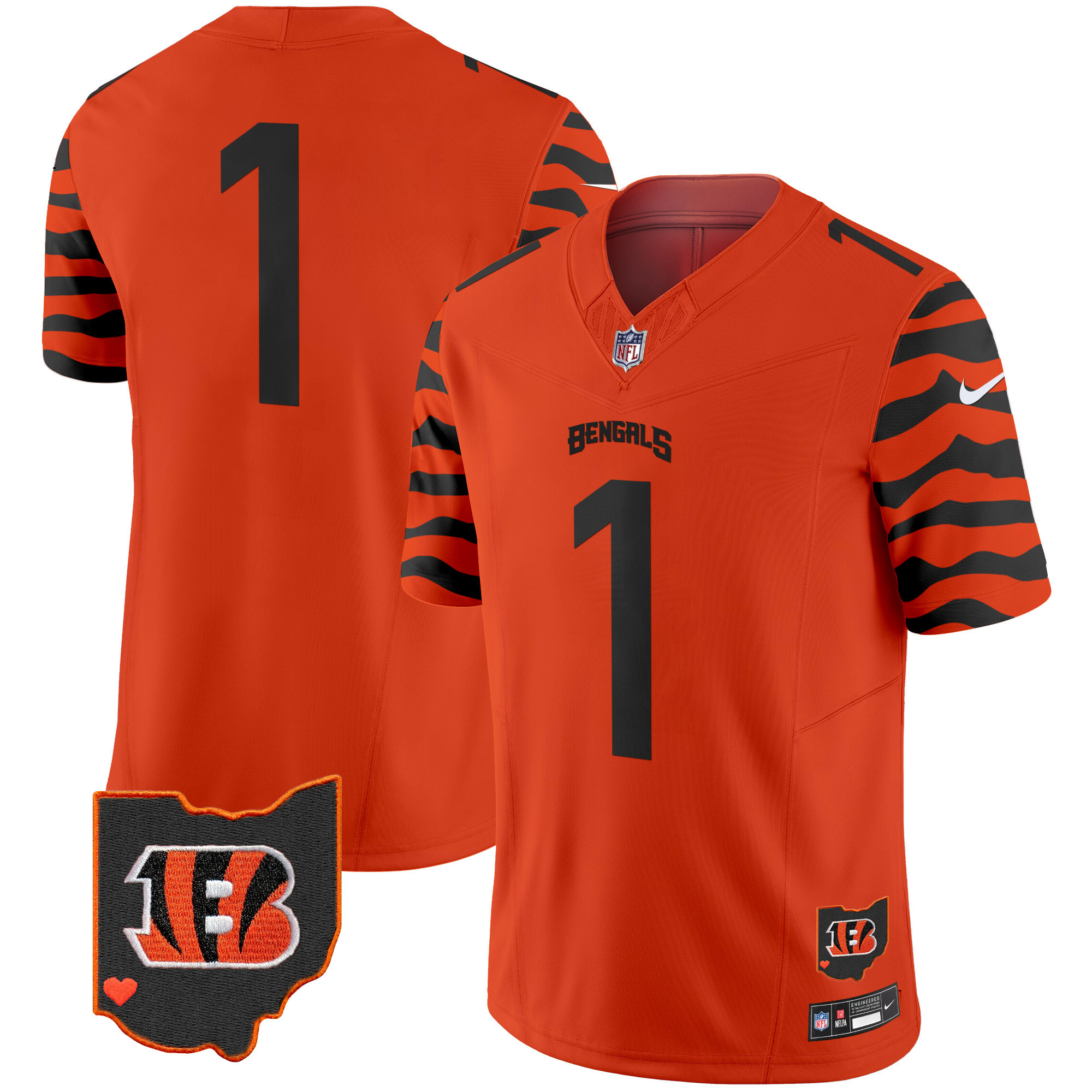 Men's Bengals Stripes Vapor Limited Jersey - All Stitched - Image 21