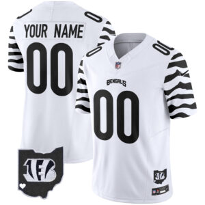 Bengals Stripes Vapor Limited Custom Jersey - All Stitched