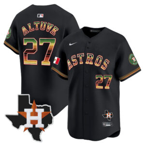 Men's Houston Astros Mexico Traditional Style Vapor Premier Limited Jersey - All Stitched