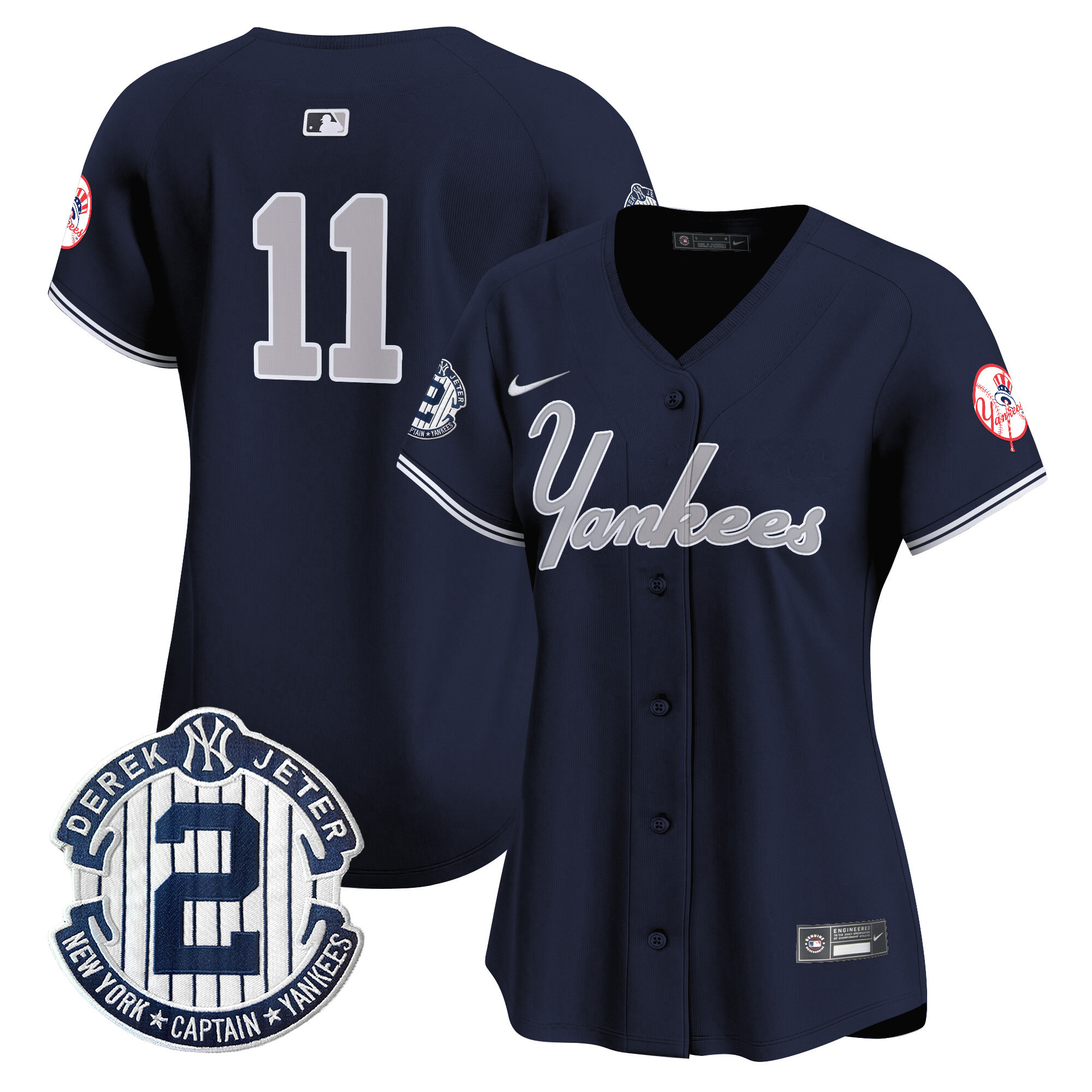 Women's Yankees Throwback Vapor Premier Limited Jersey V2 - All Stitched - Image 26