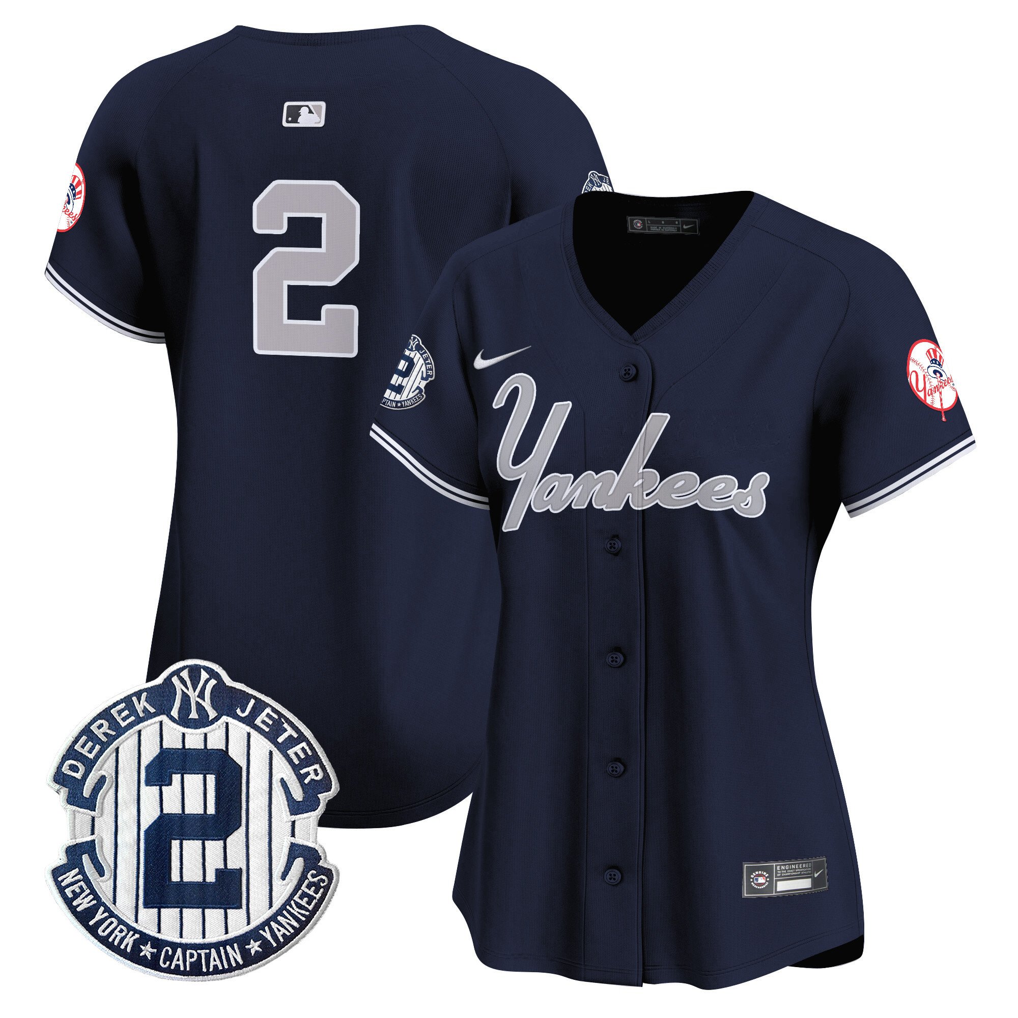 Women's Yankees Throwback Vapor Premier Limited Jersey V2 - All Stitched - Image 28