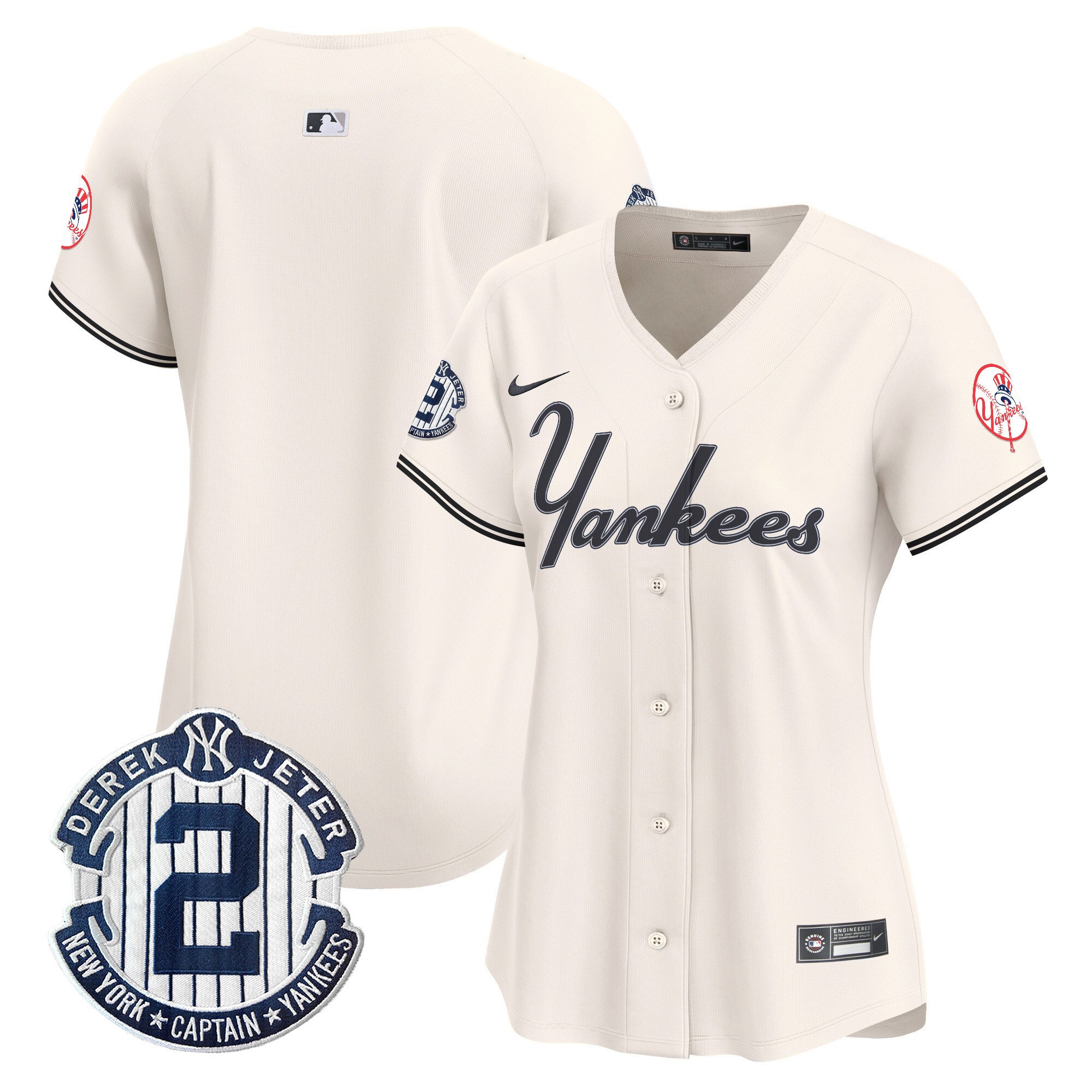 Women's Yankees Throwback Vapor Premier Limited Jersey V2 - All Stitched - Image 16