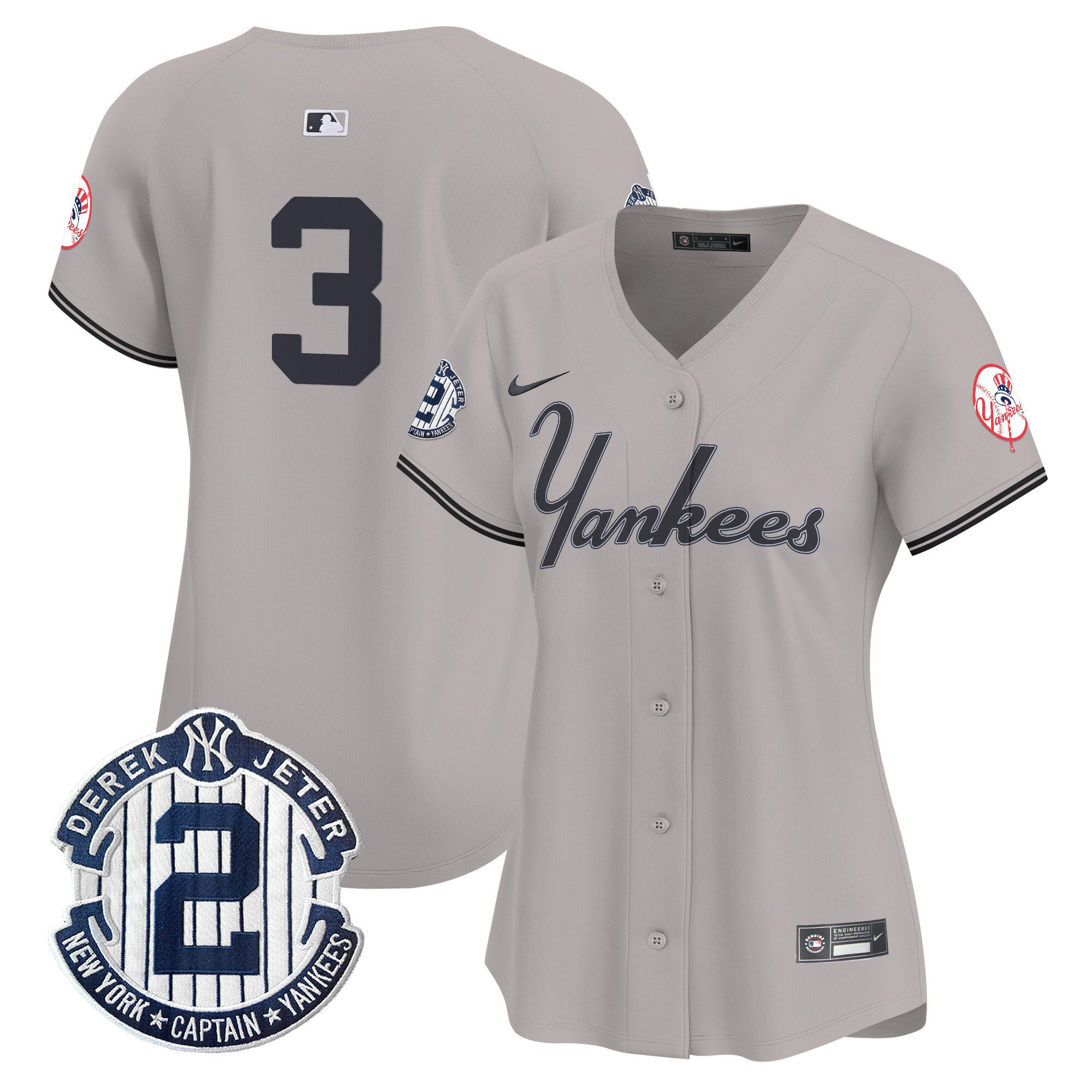 Women's Yankees Throwback Vapor Premier Limited Jersey V2 - All Stitched - Image 35