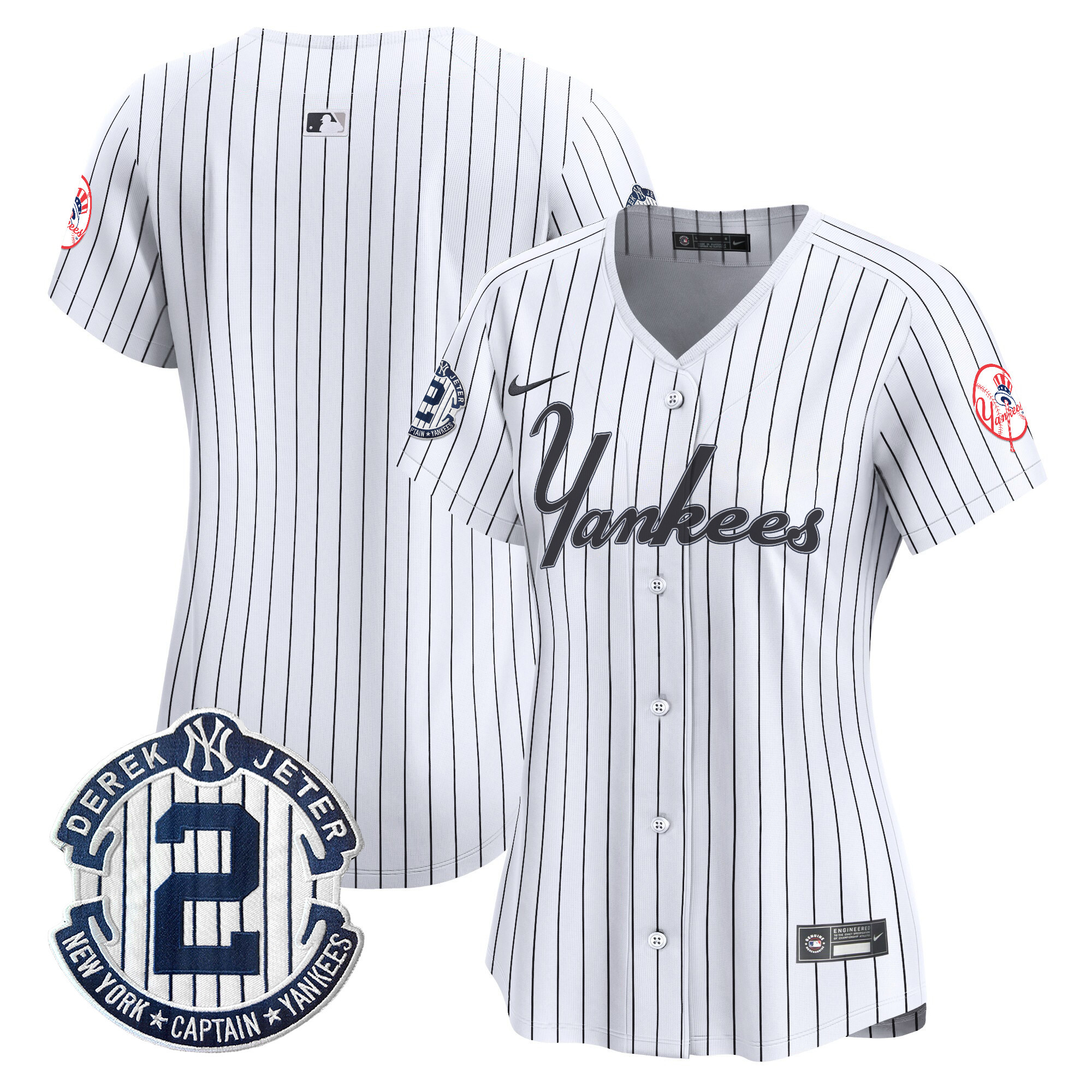 Women's Yankees Throwback Vapor Premier Limited Jersey V2 - All Stitched - Image 24
