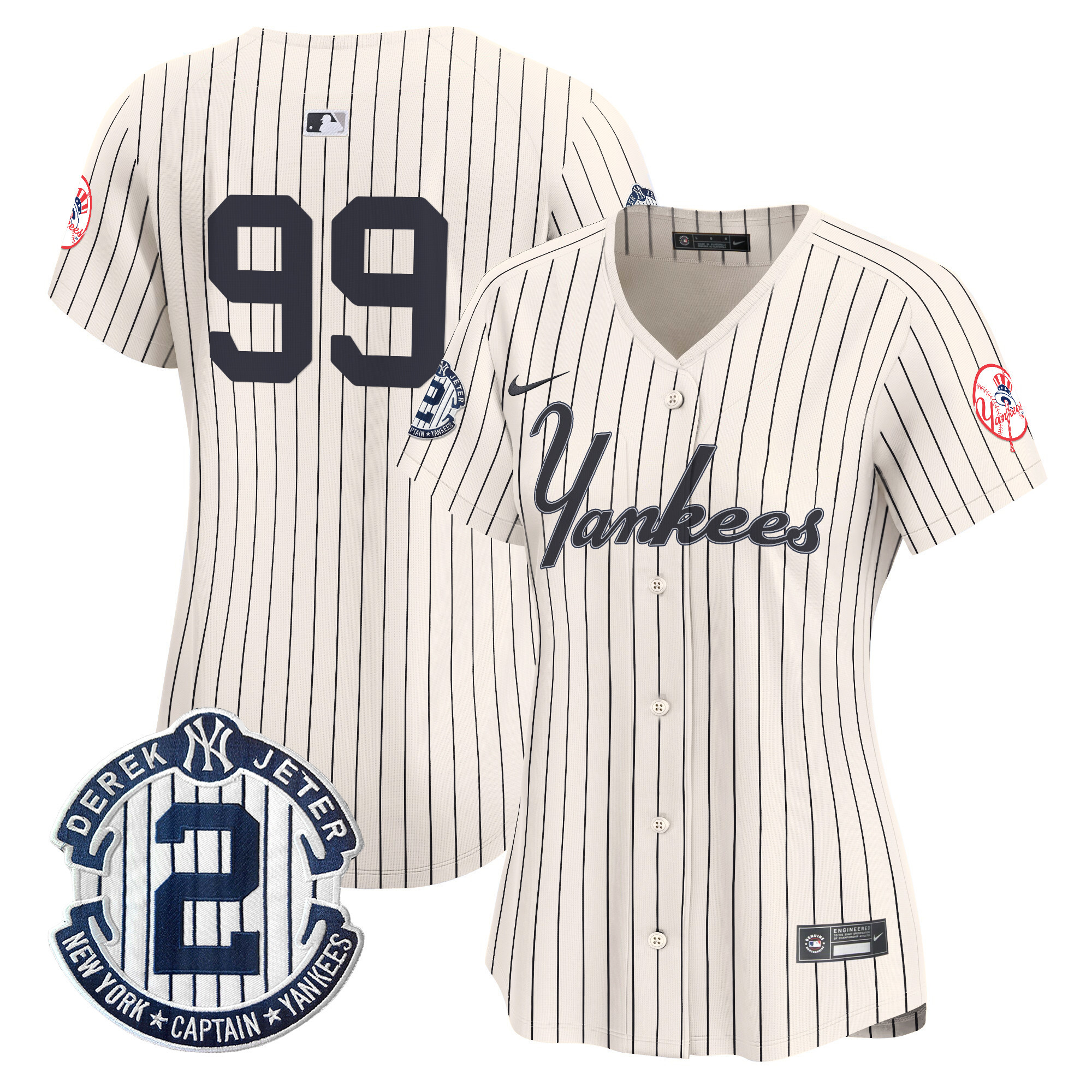 Women's Yankees Throwback Vapor Premier Limited Jersey V2 - All Stitched