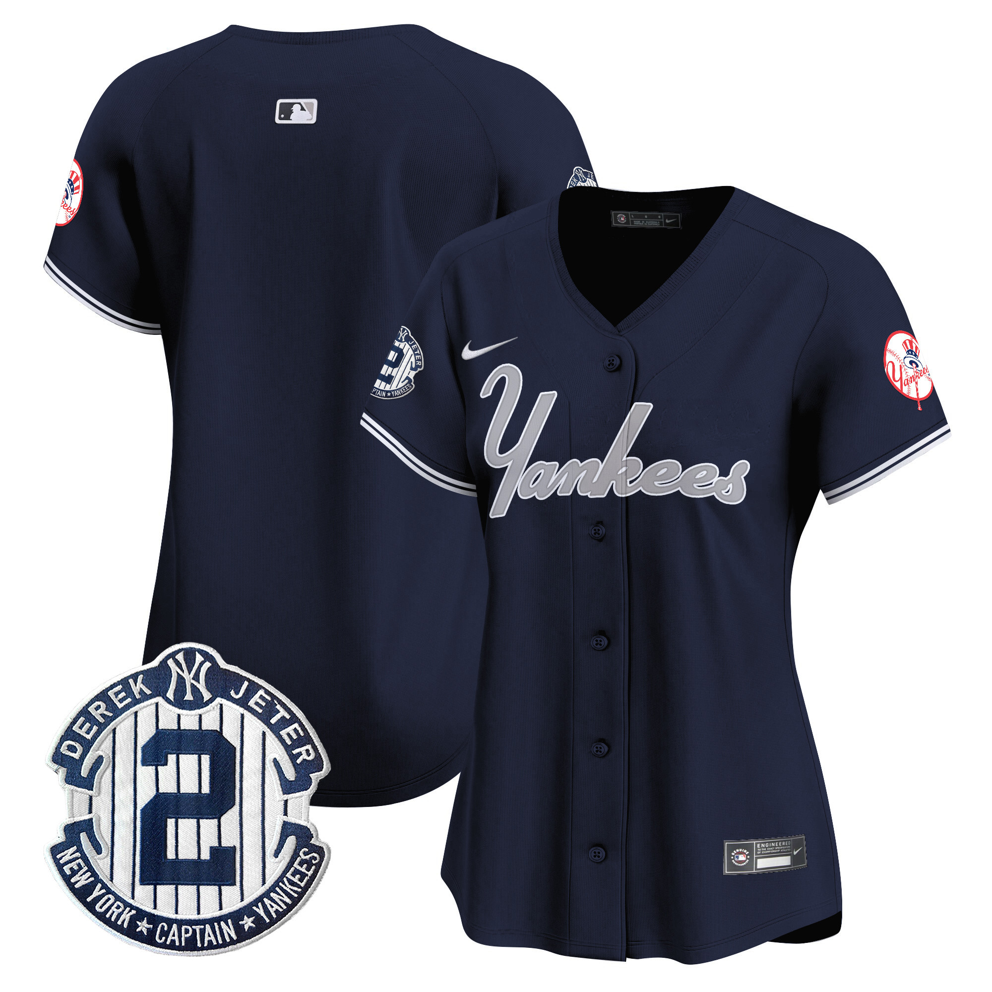 Women's Yankees Throwback Vapor Premier Limited Jersey V2 - All Stitched - Image 32